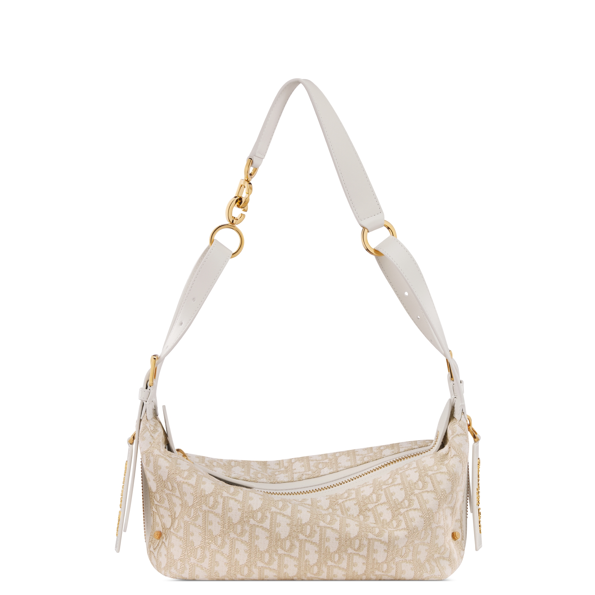 小号 D-Journey 手袋 金色调 Oblique 印花面料 E01