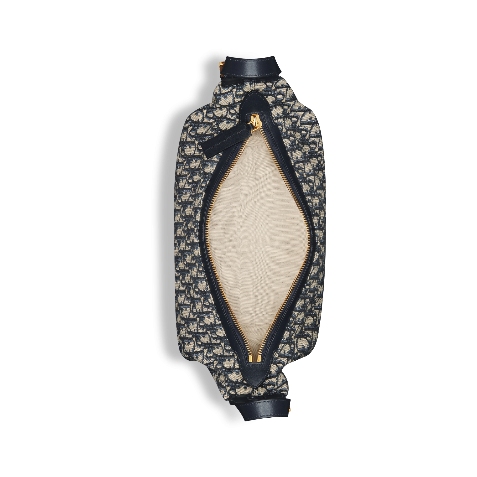 中号 D-Journey 手袋 蓝色 Oblique 印花面料 E06