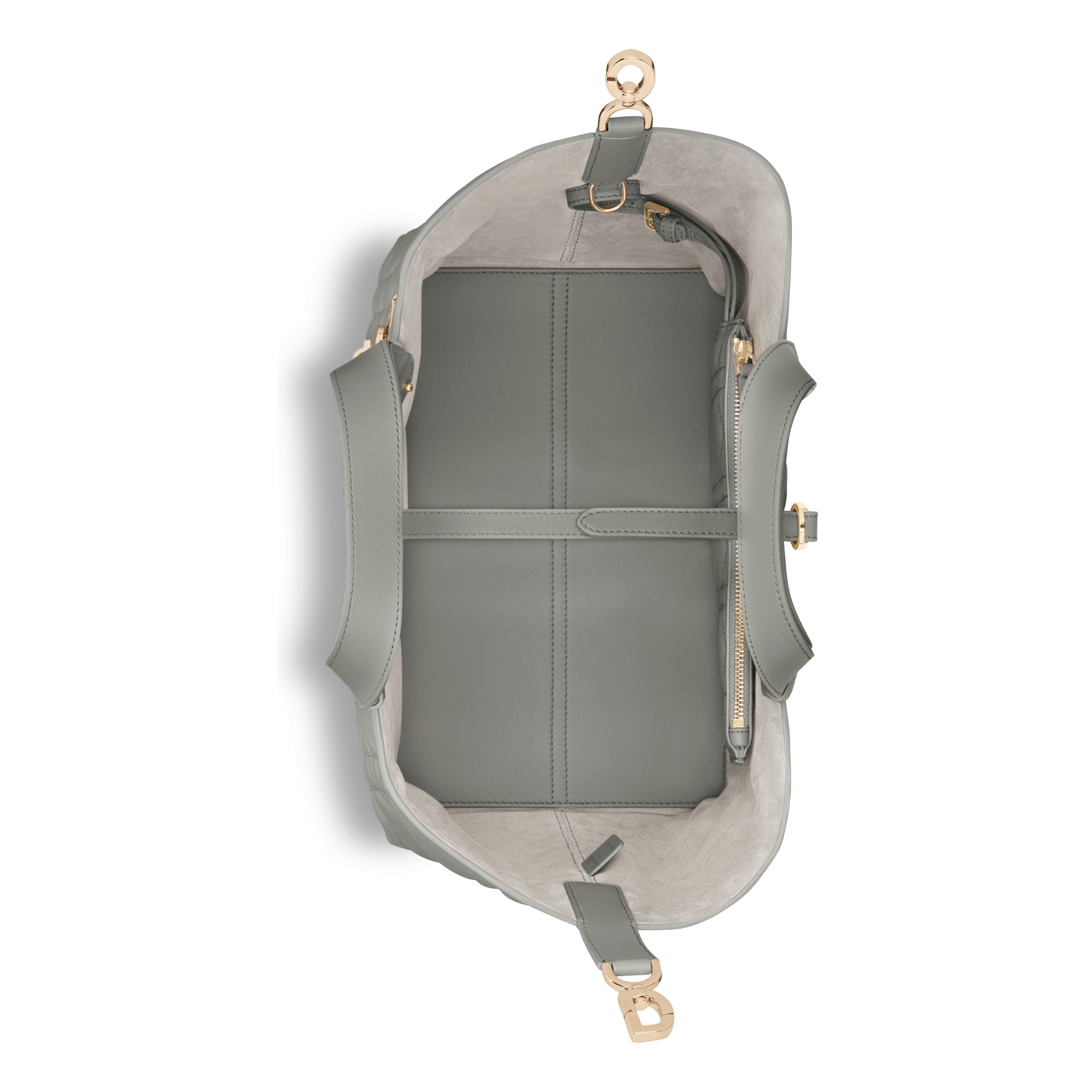 中号 Dior Toujours 手袋 岩石灰色牛皮革超大藤格纹 E06