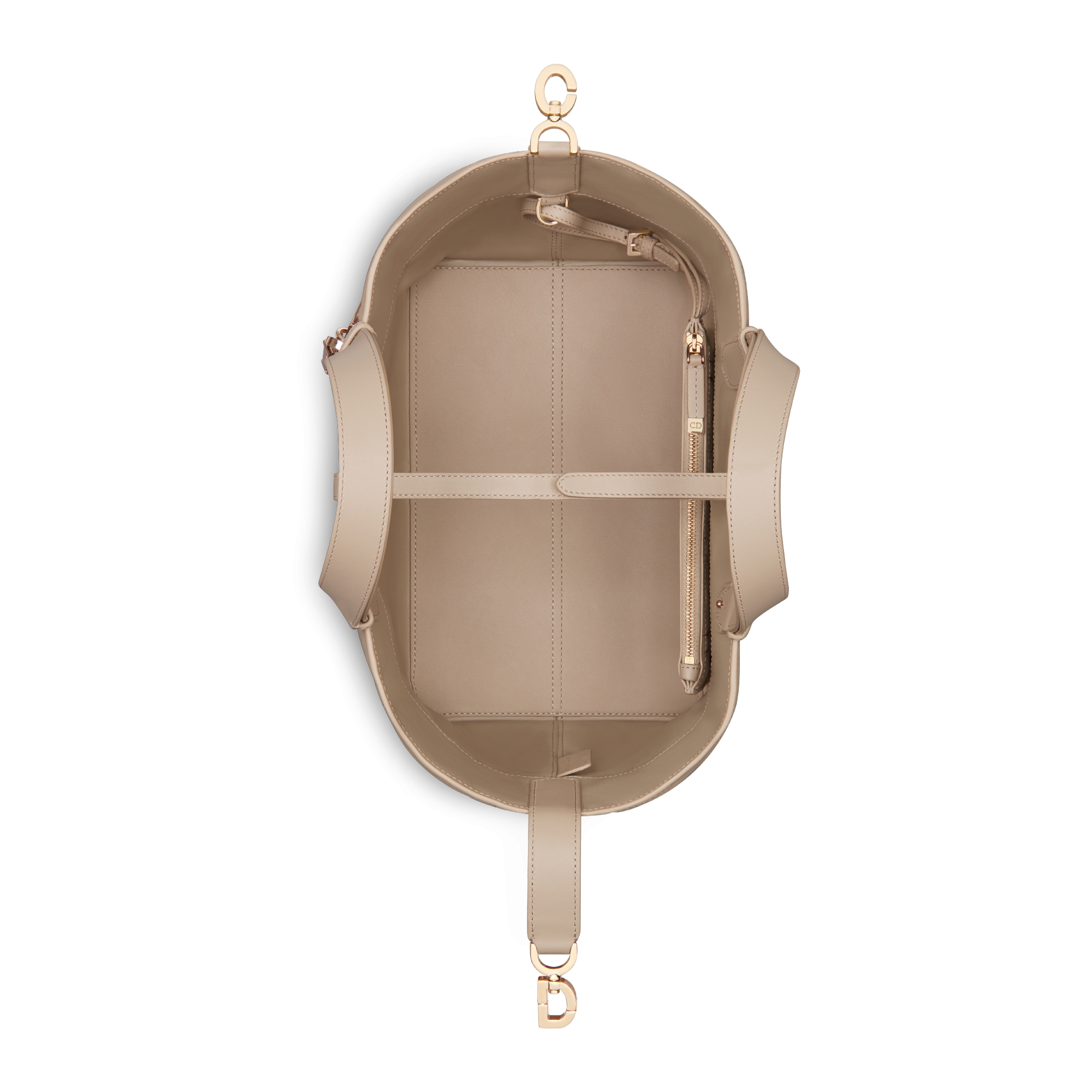 中号 Dior Toujours 手袋 沙漠灰褐色牛皮革超大藤格纹 E06