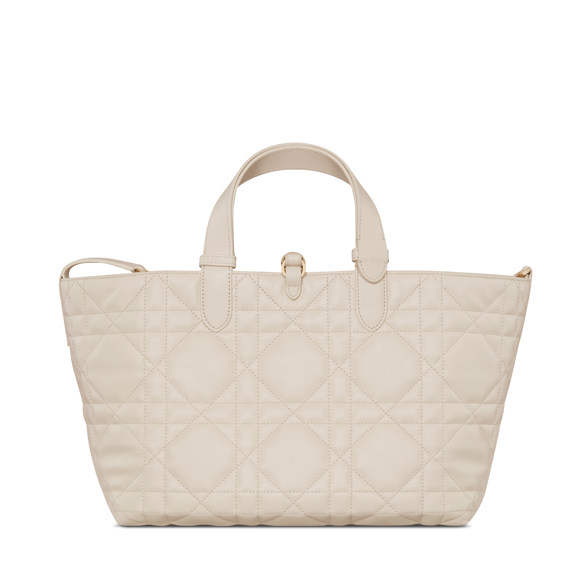 中号 Dior Toujours 手袋 浅饼干色牛皮革超大藤格纹 E08