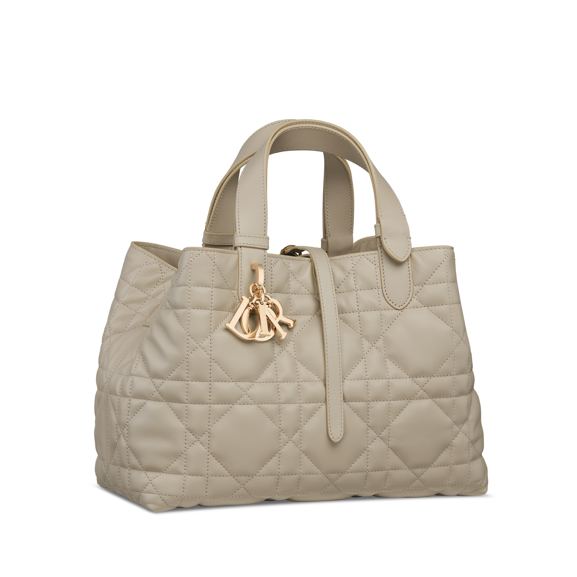 中号 Dior Toujours 手袋 绳米色牛皮革超大藤格纹 E03