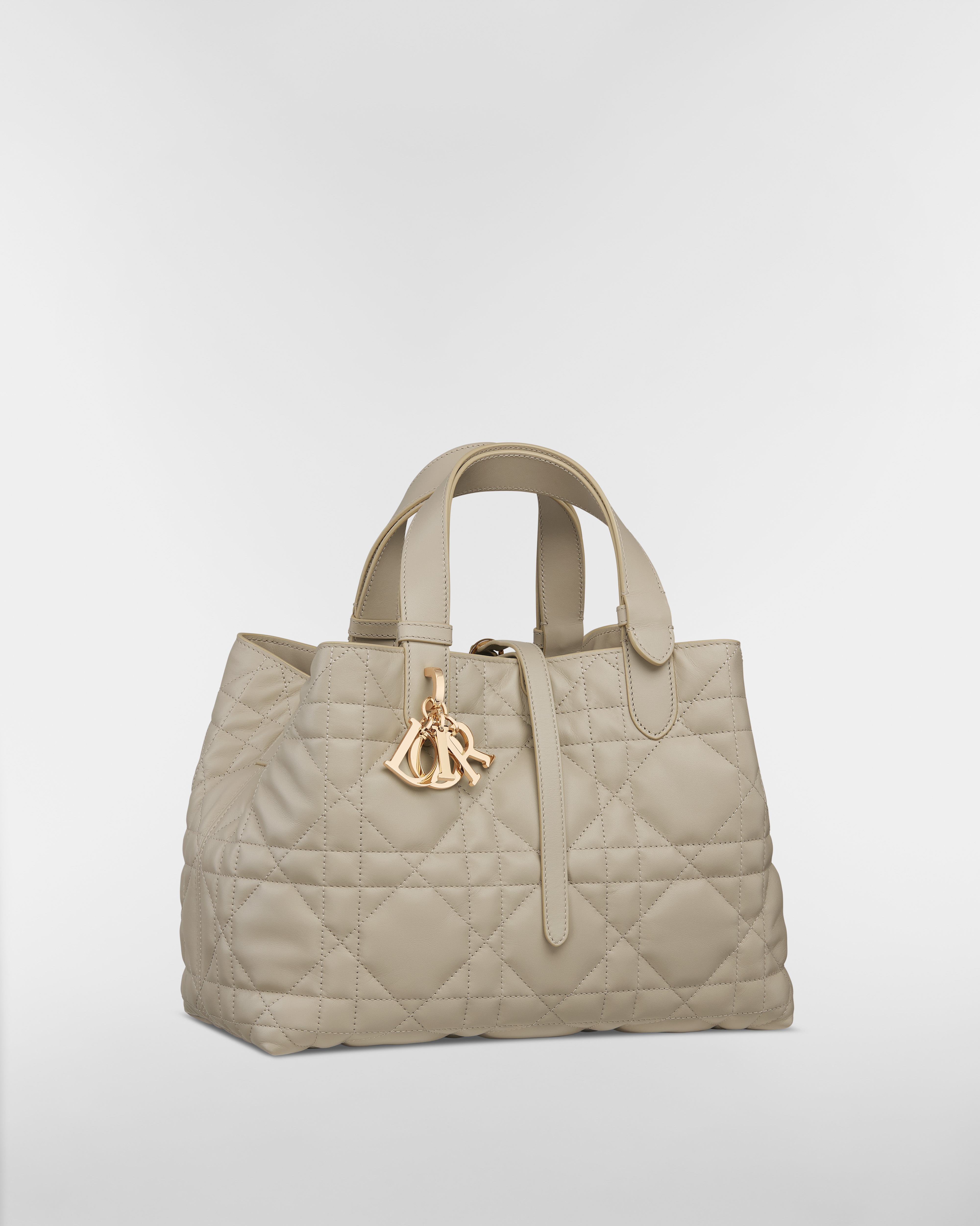 中号 Dior Toujours 手袋 绳米色牛皮革超大藤格纹 E03