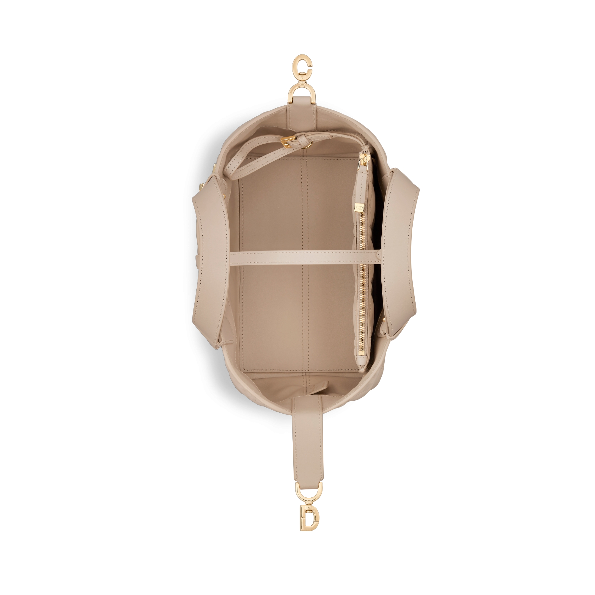 小号 Dior Toujours 手袋 胭脂米色牛皮革超大藤格纹 E06