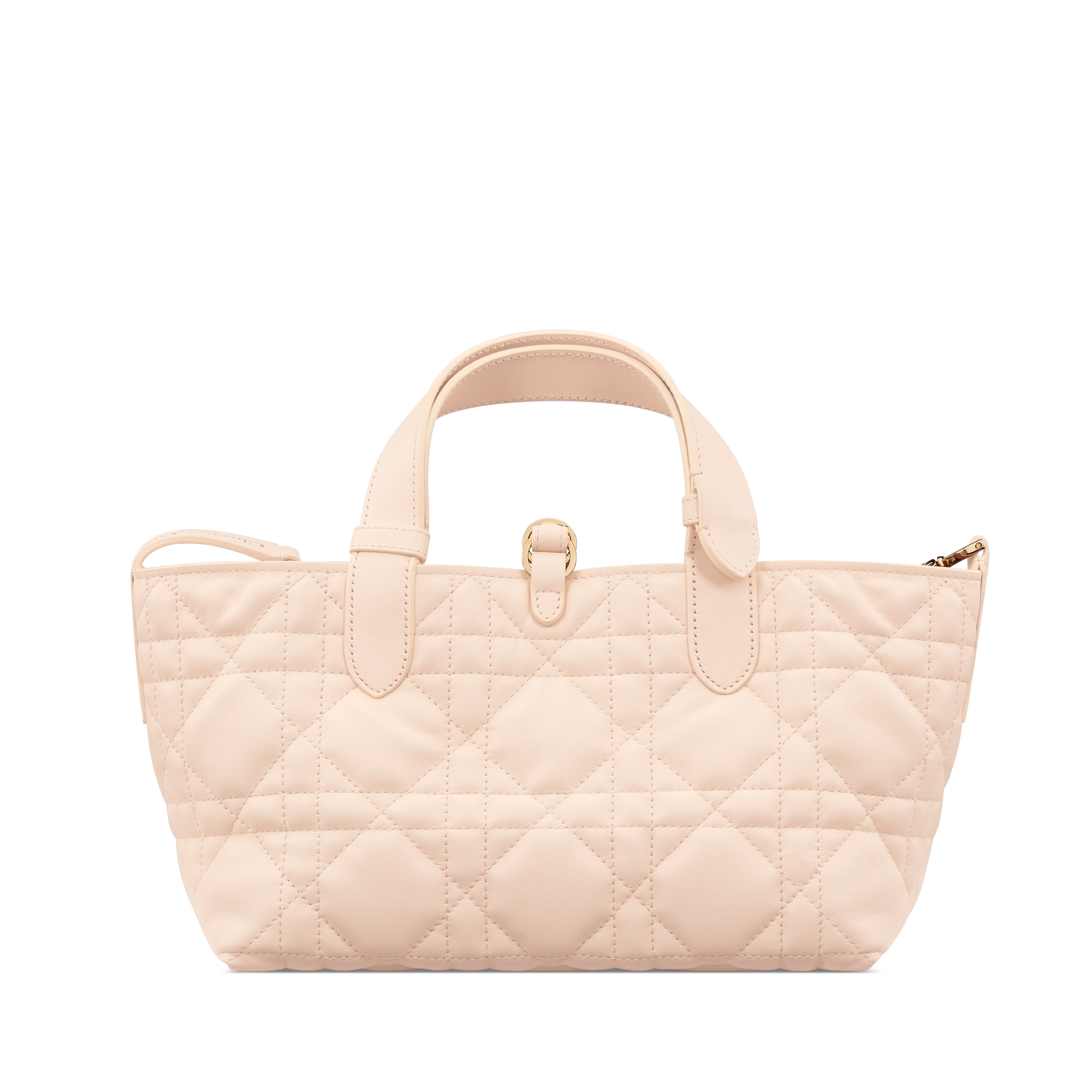 小号 Dior Toujours 手袋 沙石粉色牛皮革超大藤格纹 E08