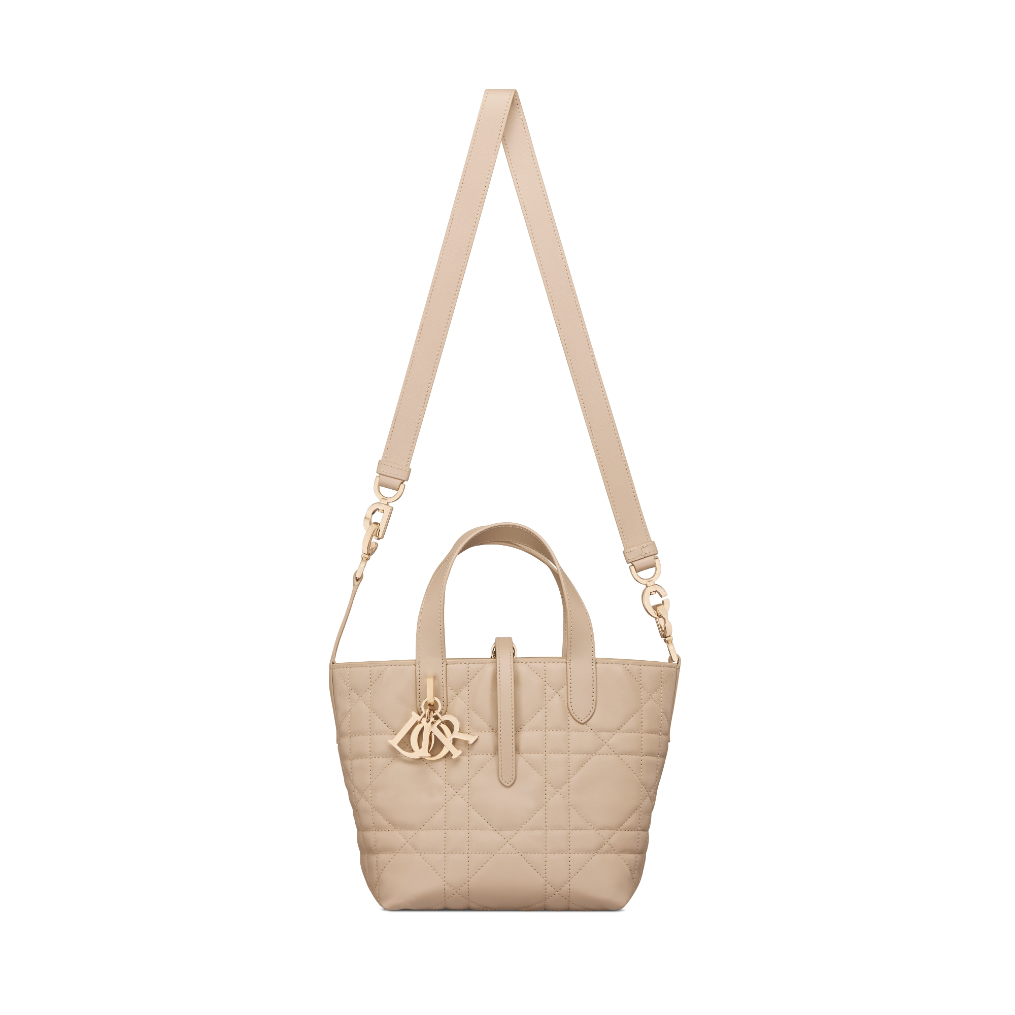 小号 Dior Toujours 竖版手袋 胭脂米色牛皮革超大藤格纹 E07