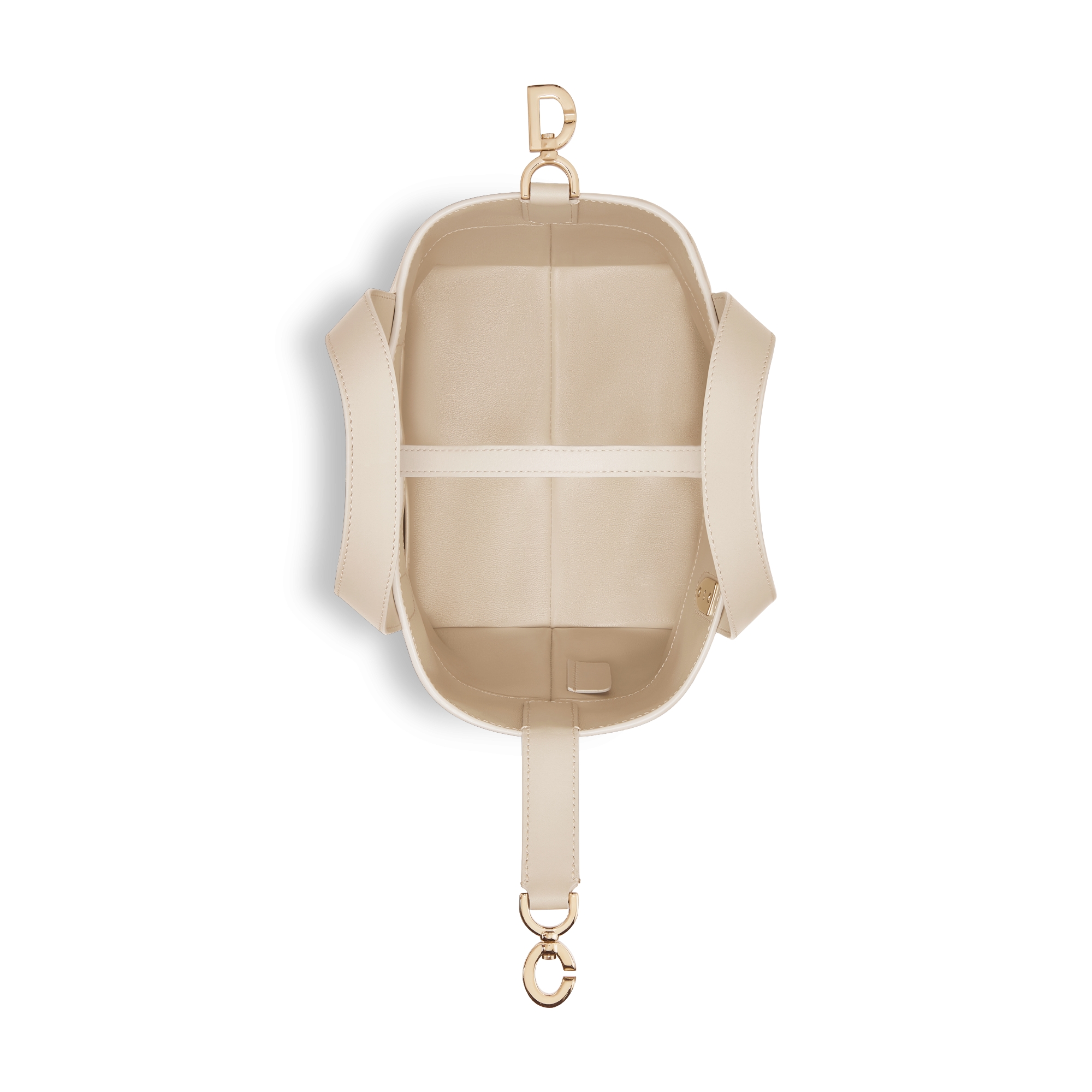 小号 Dior Toujours 竖版手袋 浅象牙色牛皮革超大藤格纹 E06