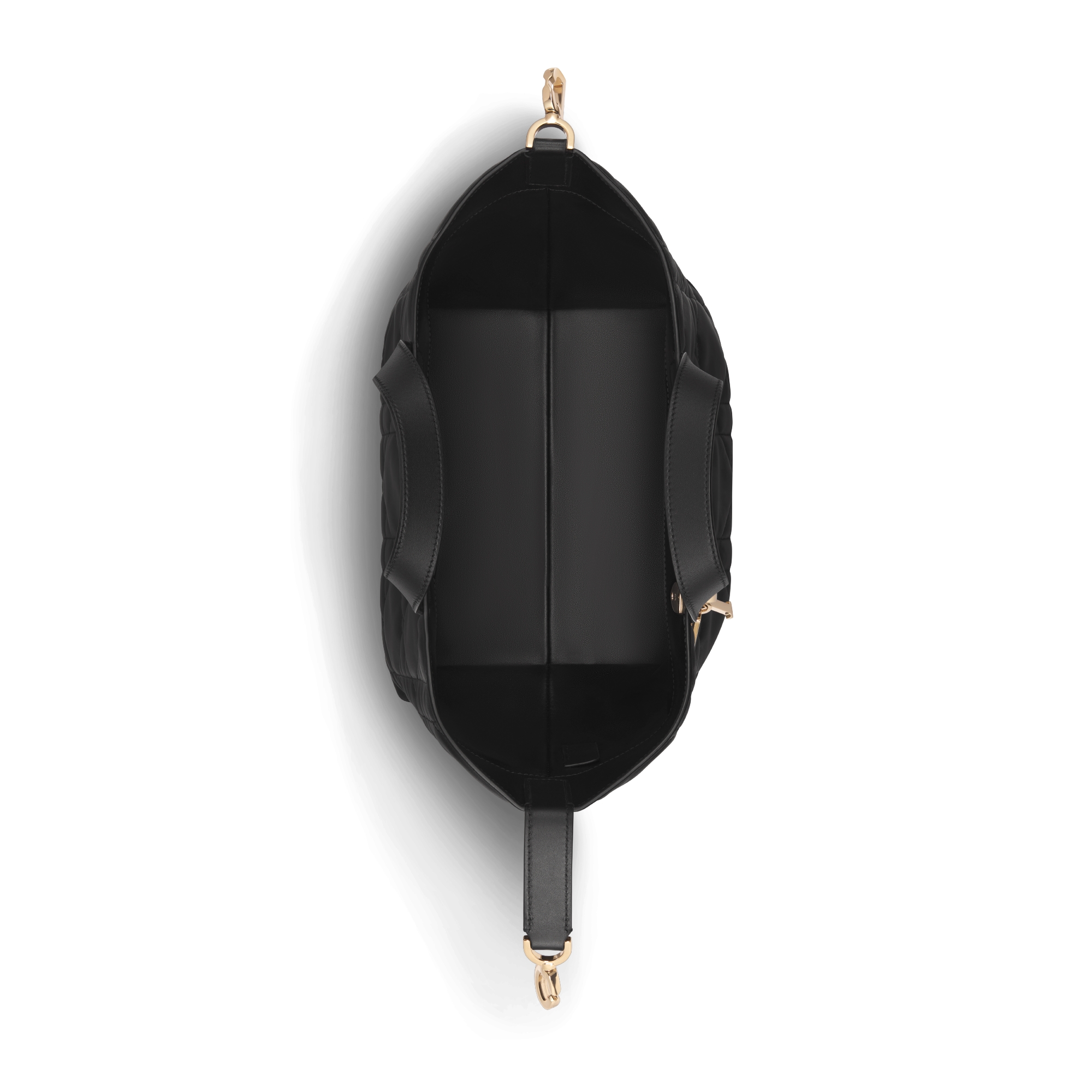 中号 Dior Toujours 竖版手袋 黑色牛皮革超大藤格纹 E06