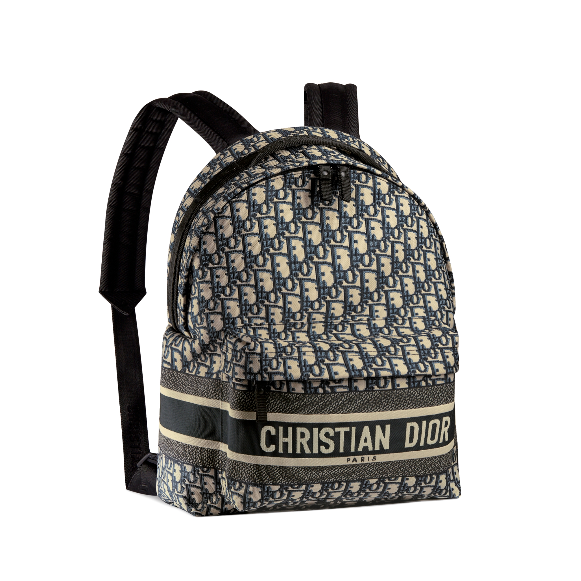 DiorTravel 双肩背包 蓝色 Oblique 印花面料 E03