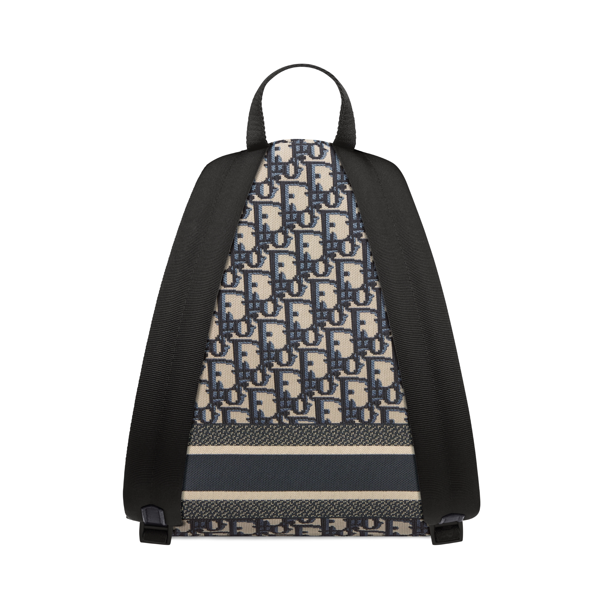 小号 DiorTravel 双肩背包 蓝色 Oblique 印花科技面料 E08