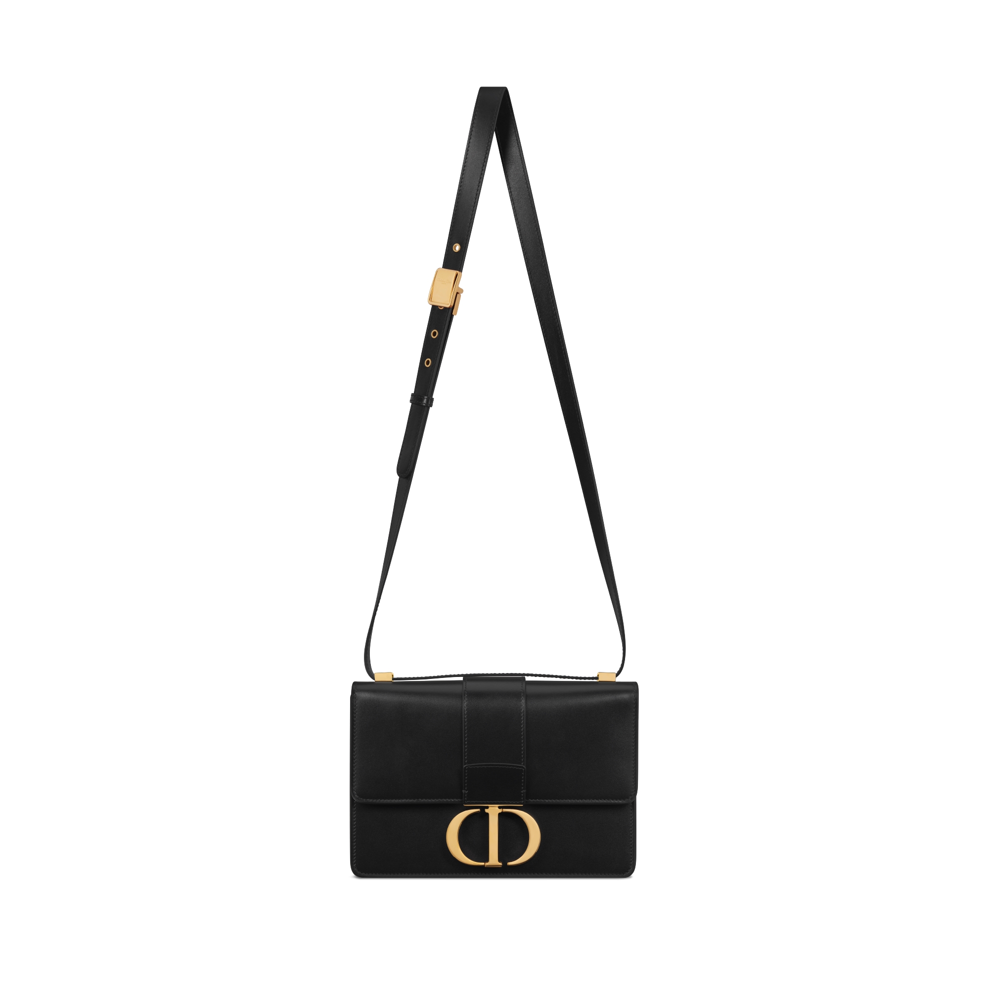 30 Montaigne 手袋 黑色光面牛皮革 E07