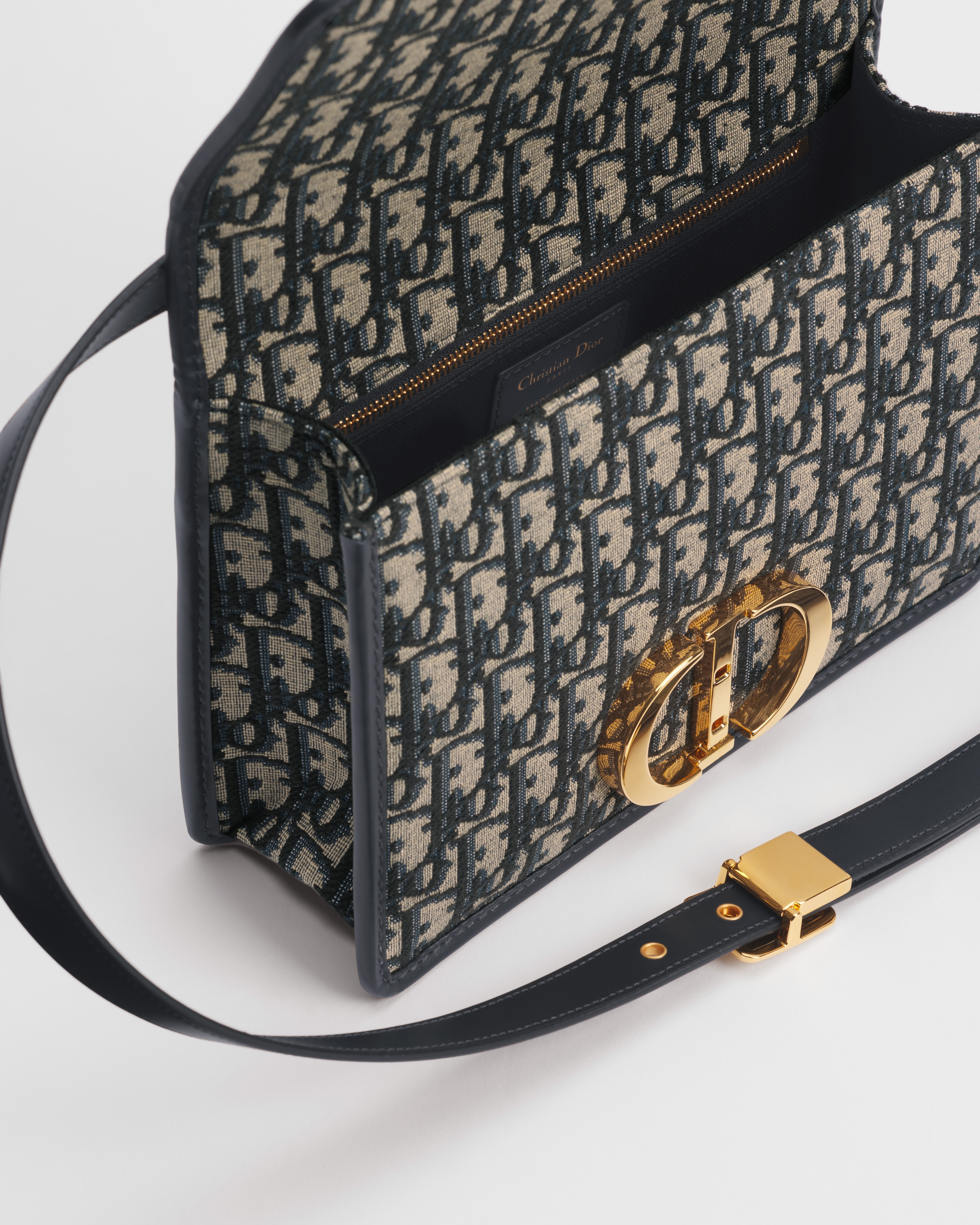 30 Montaigne 手袋 蓝色 Oblique 印花面料 E06