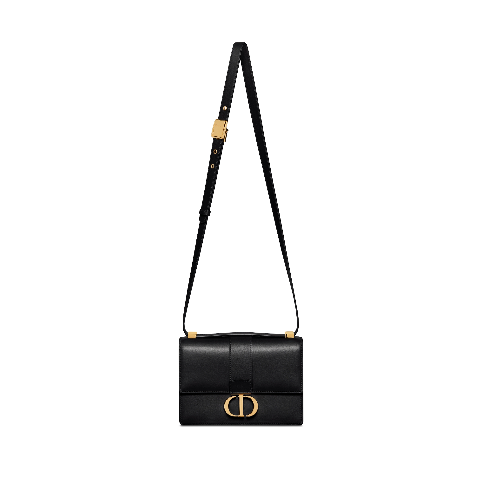 小号 30 Montaigne 手袋 黑色牛皮革 E07