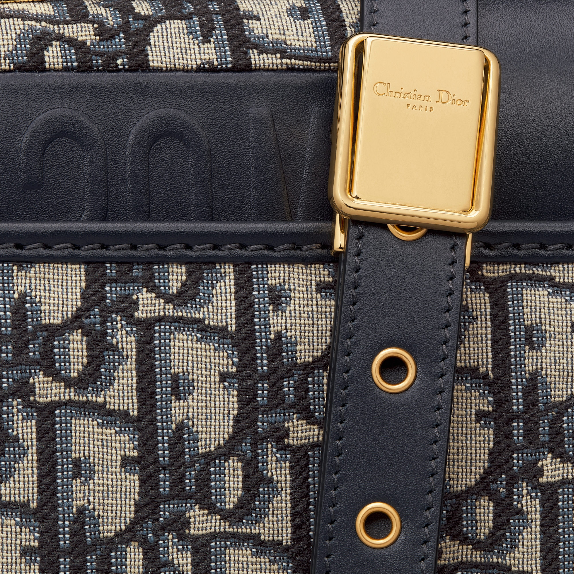 小号 30 Montaigne 手袋 蓝色 Oblique 印花面料 E09