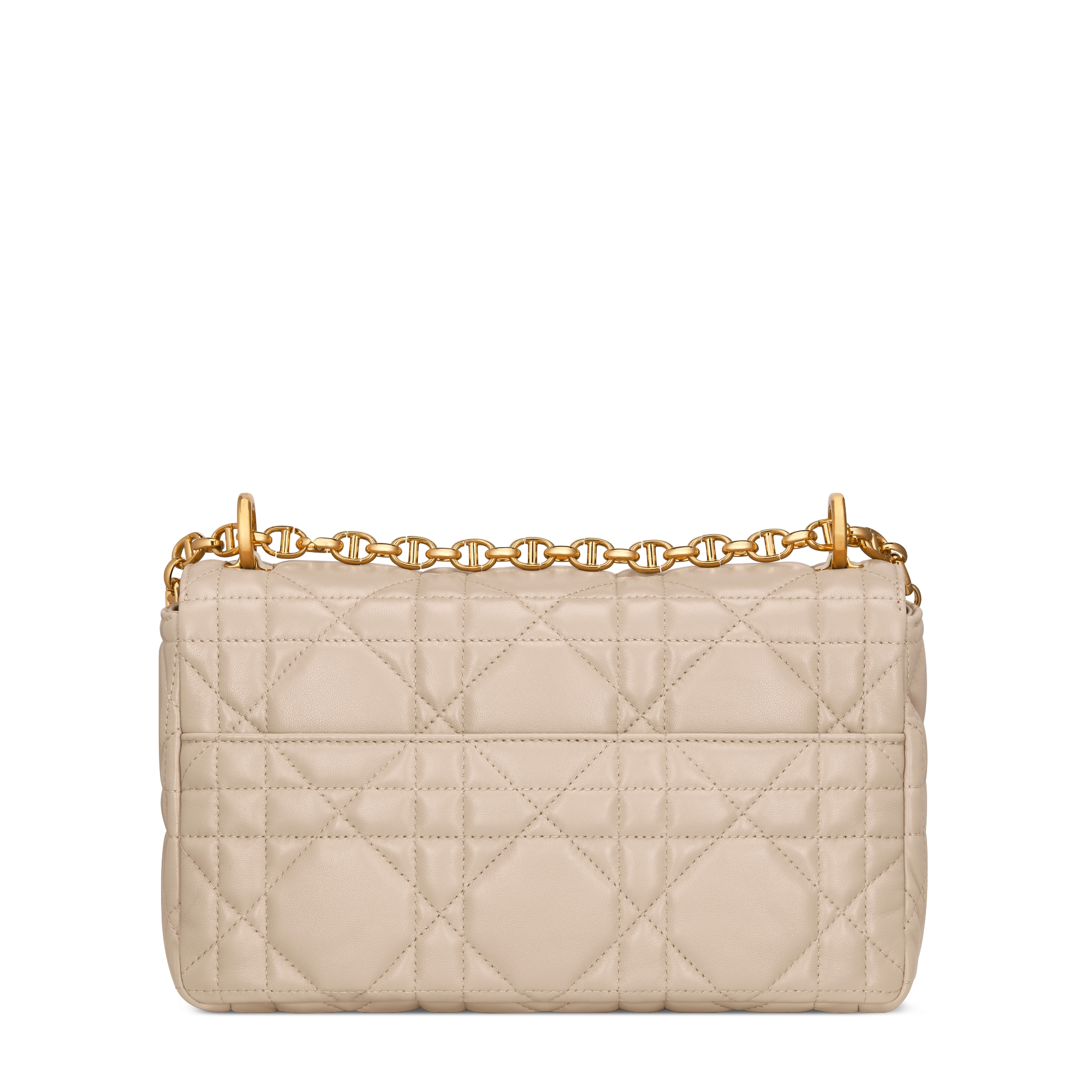 中号 Soft Dior Caro 手袋 胭脂米色羊皮革超大藤格纹 E08