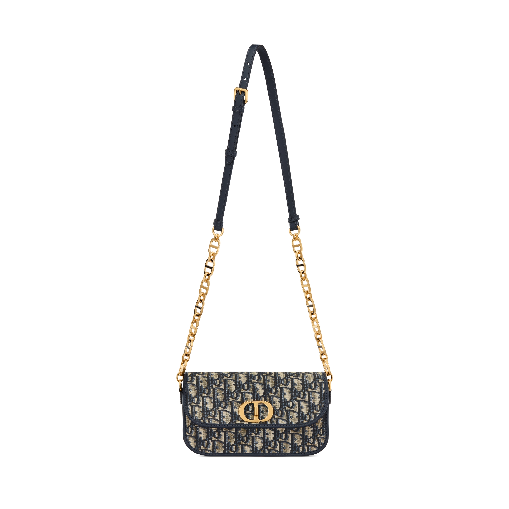 30 Montaigne Avenue 手袋 蓝色 Oblique 印花面料 E07