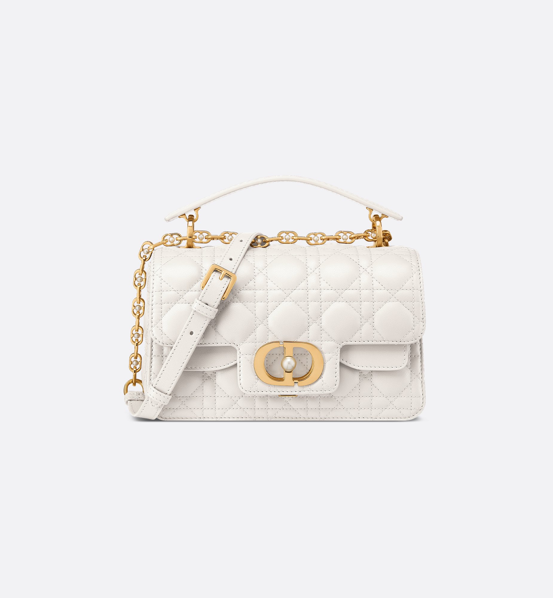 小号Dior Jolie Top Handle 手袋奶白色牛皮革藤格纹| DIOR 小号Dior Jolie Top Handle 手袋奶白色牛皮革藤格纹| DIOR