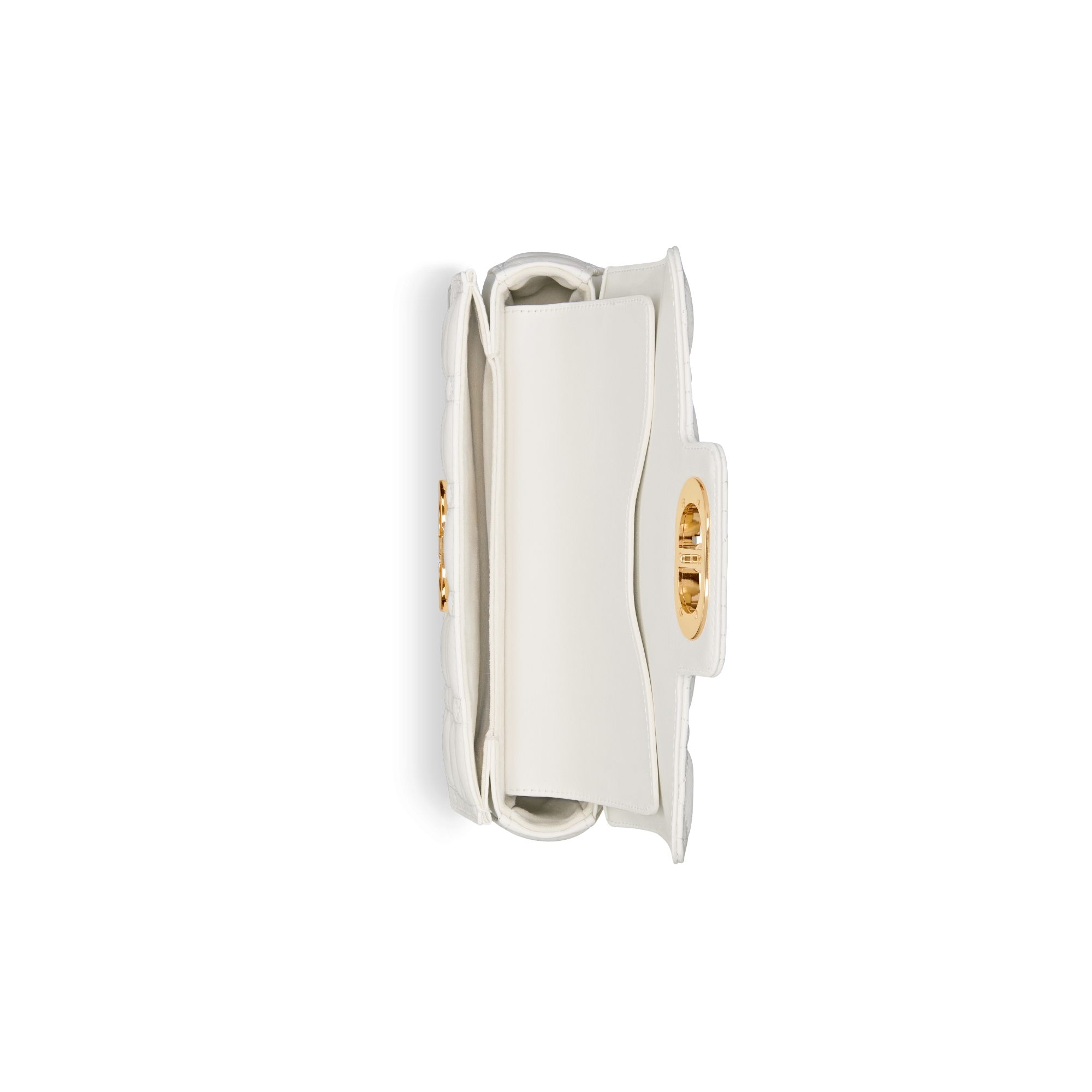 小号 Dior Jolie Top Handle 手袋 奶白色牛皮革藤格纹 E11