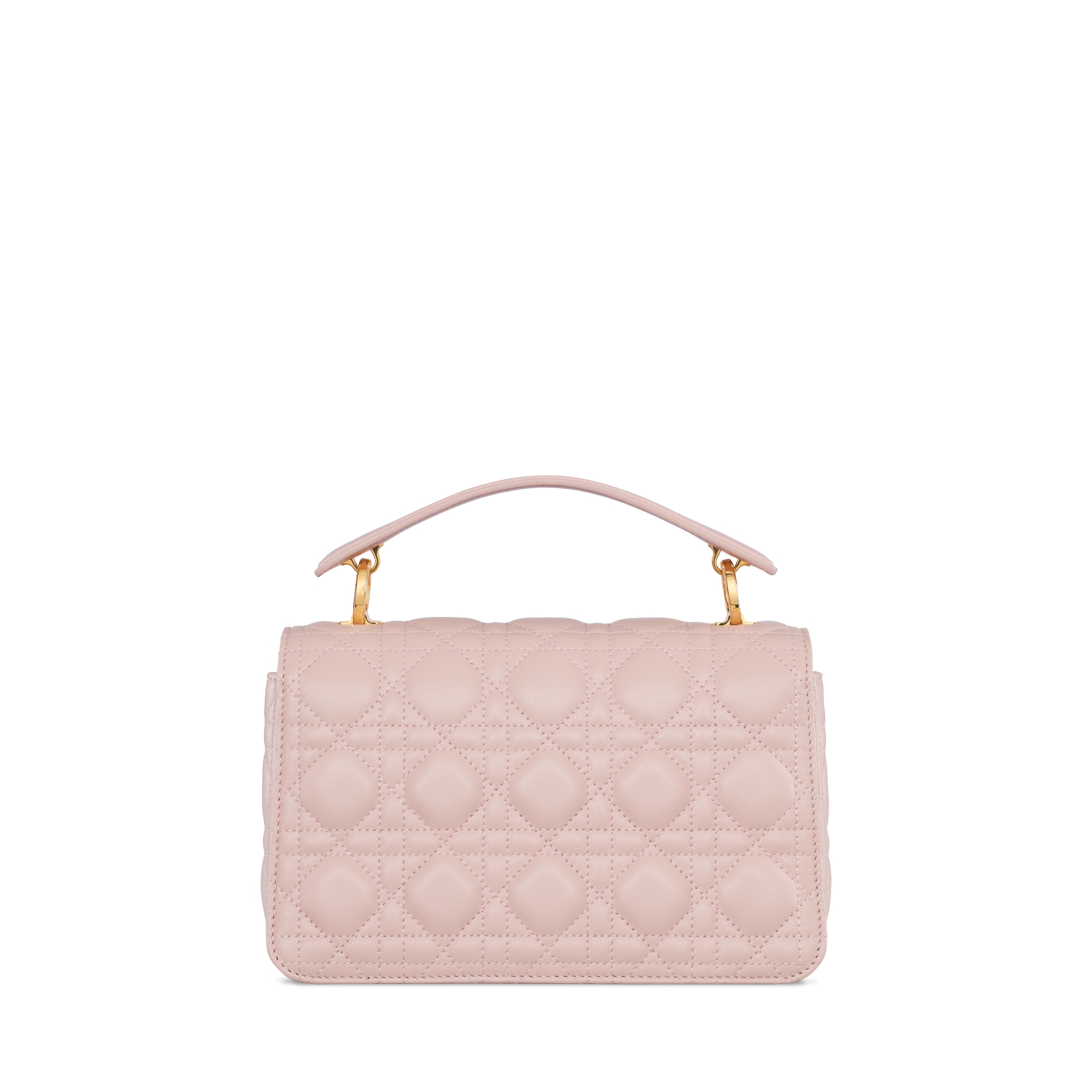 小号 Dior Jolie Top Handle 手袋 胭脂粉色牛皮革藤格纹 E08