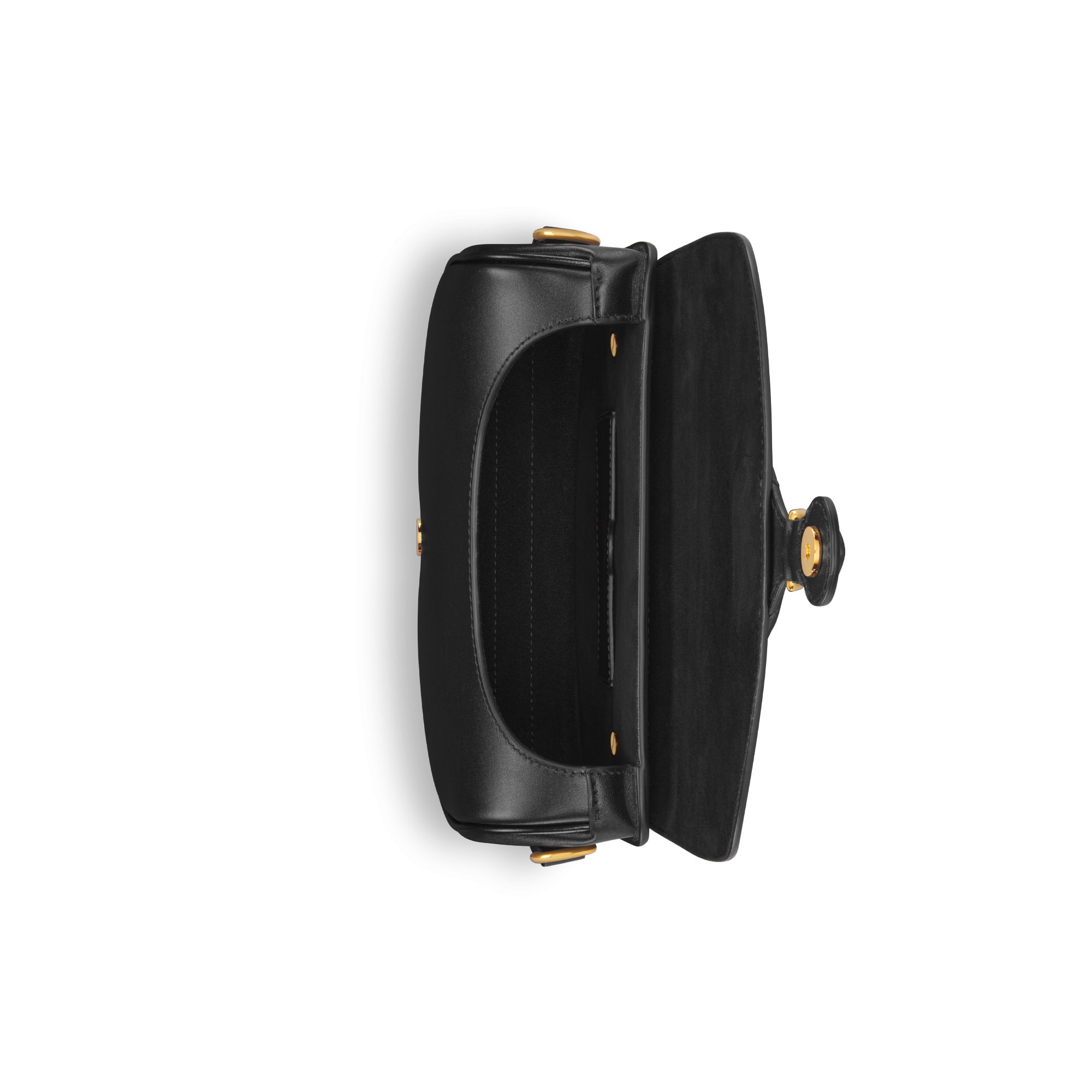 中号 Dior Bobby 手袋 黑色光面牛皮革 E06