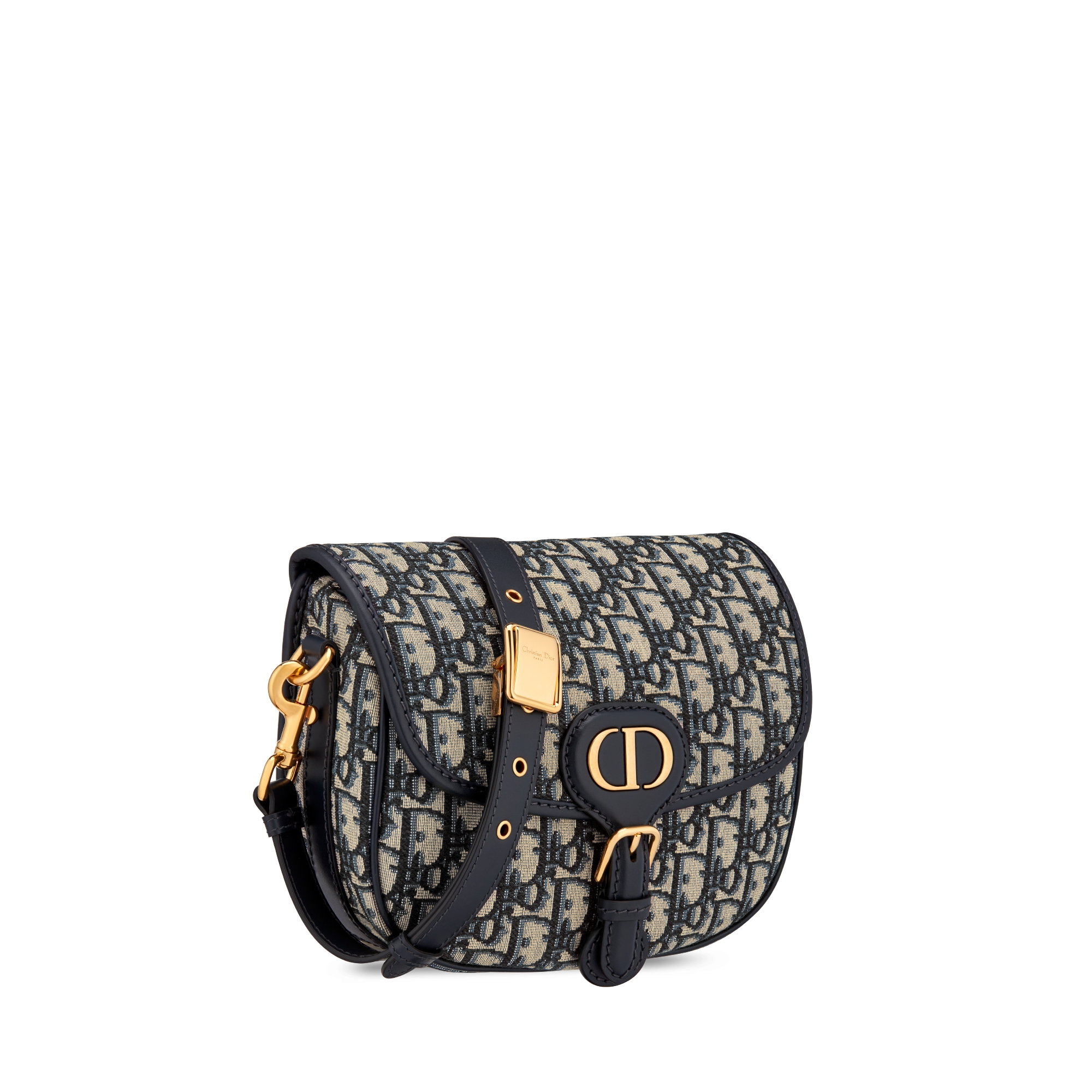 中号 Dior Bobby 手袋 蓝色 Oblique 印花面料 E03