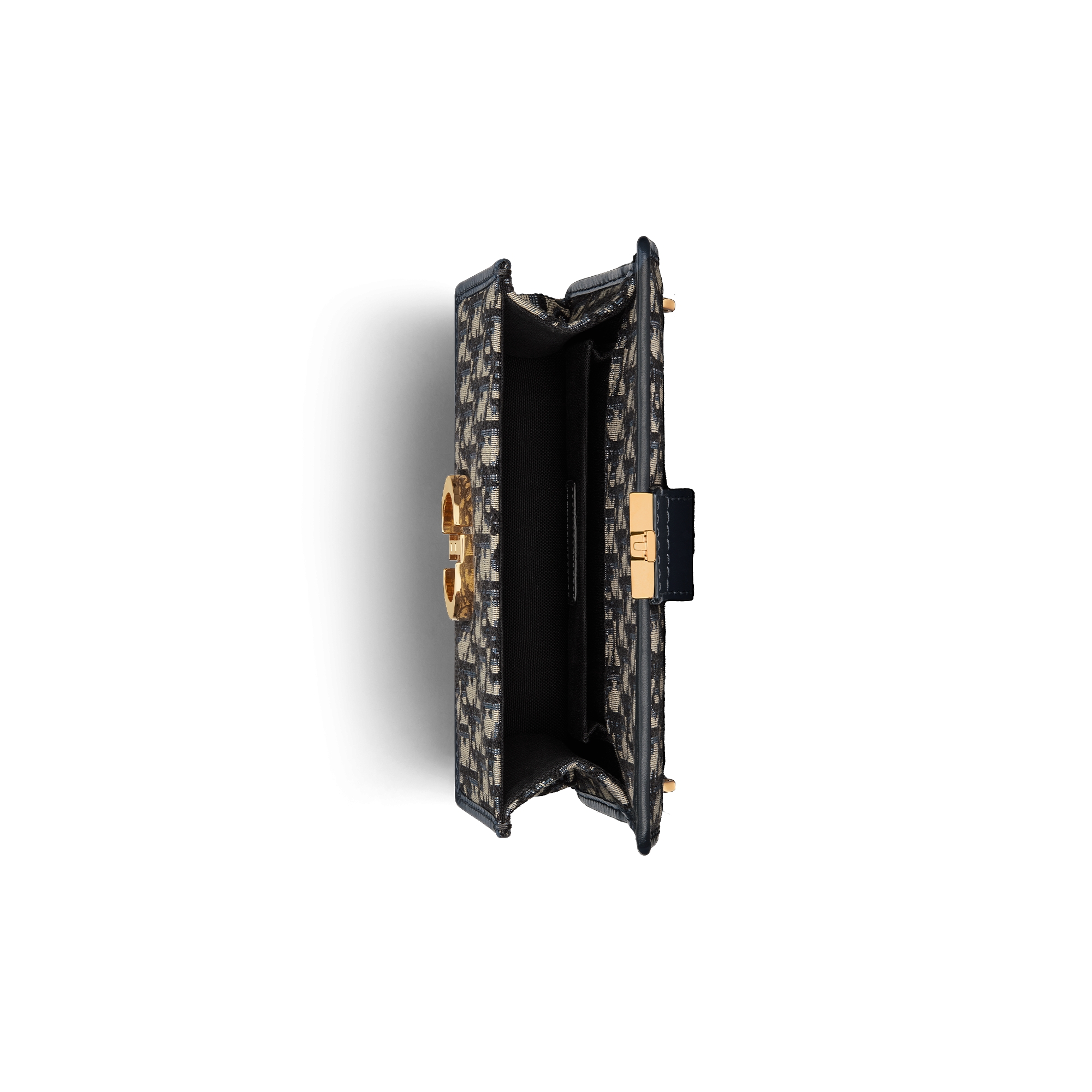 30 Montaigne East-West 链条手袋 蓝色 Oblique 印花面料 E06