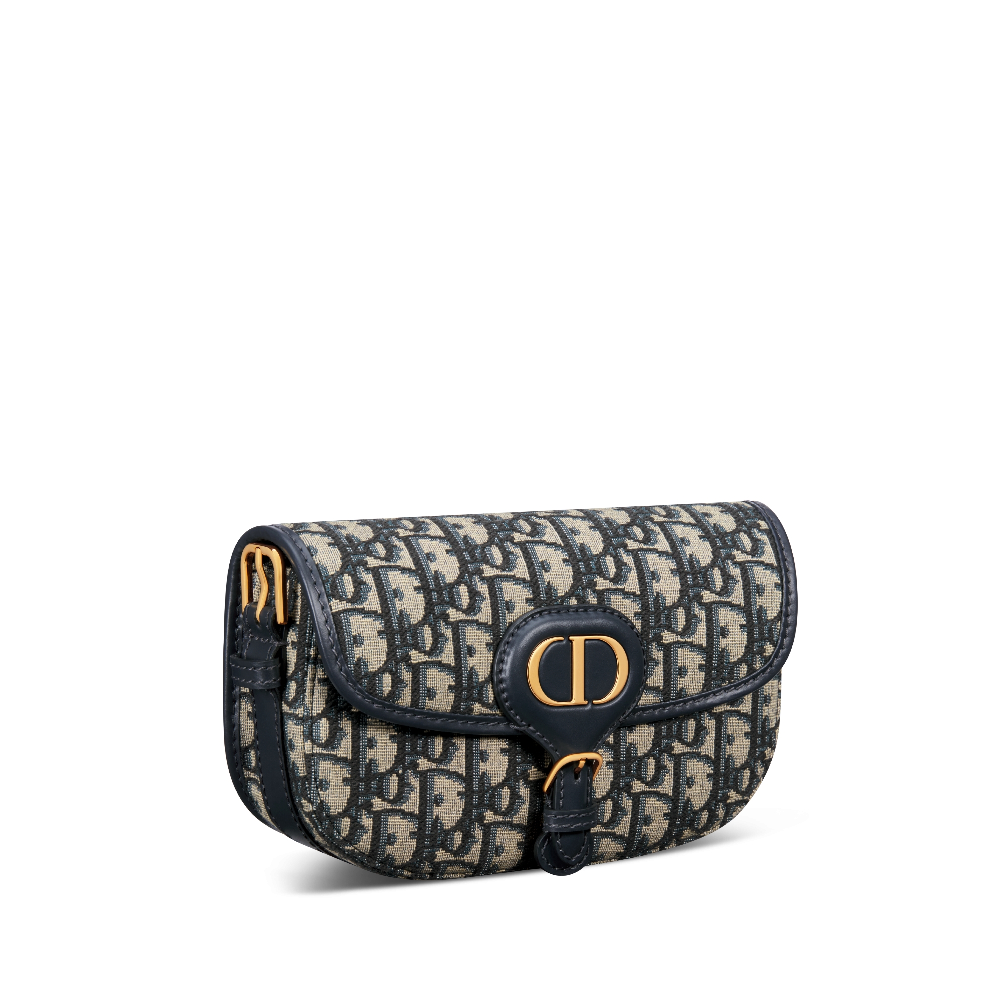 Dior Bobby East-West 手袋 蓝色 Oblique 印花面料 E03