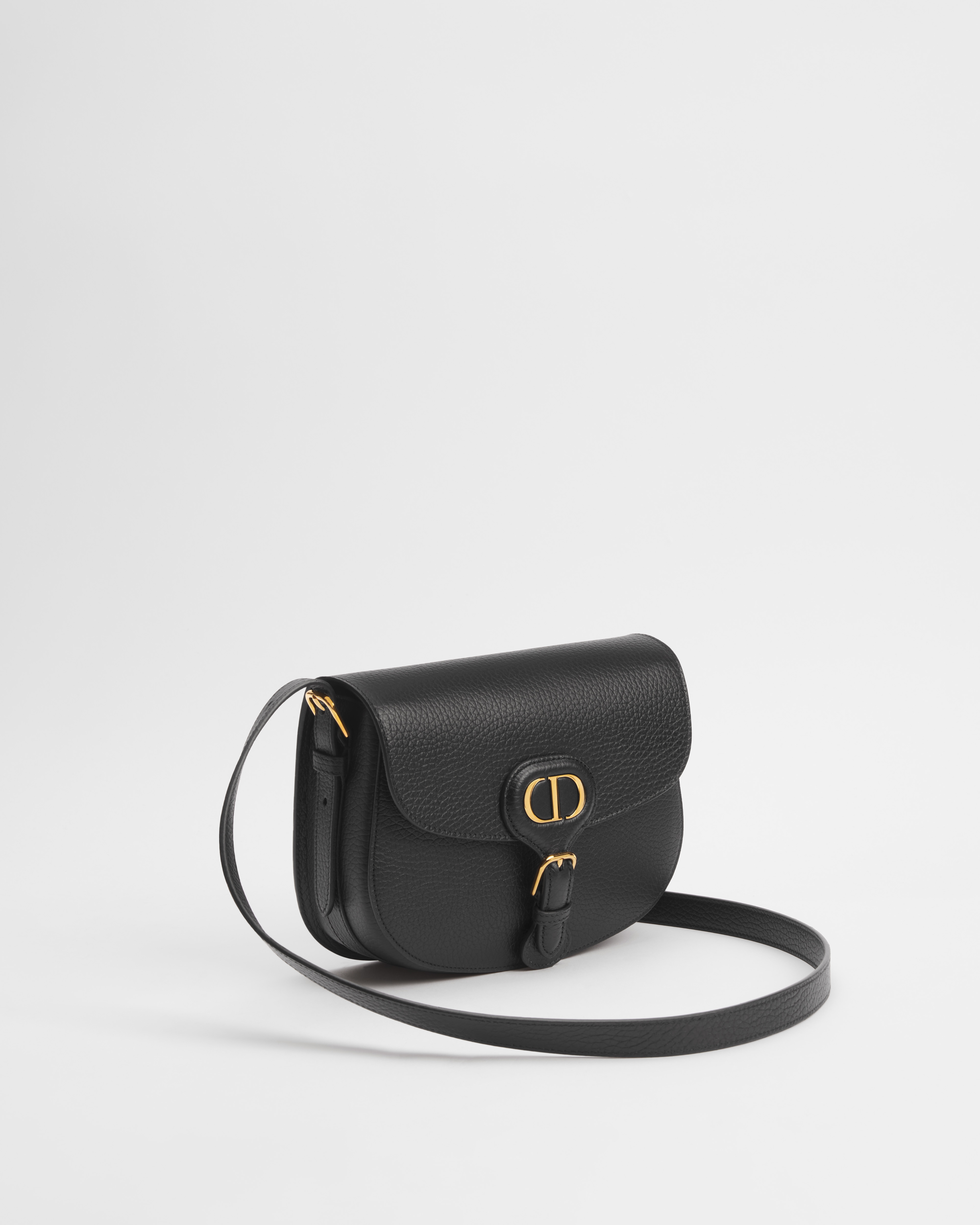 中号 Dior Bobby 手袋 黑色粒面牛皮革 E03