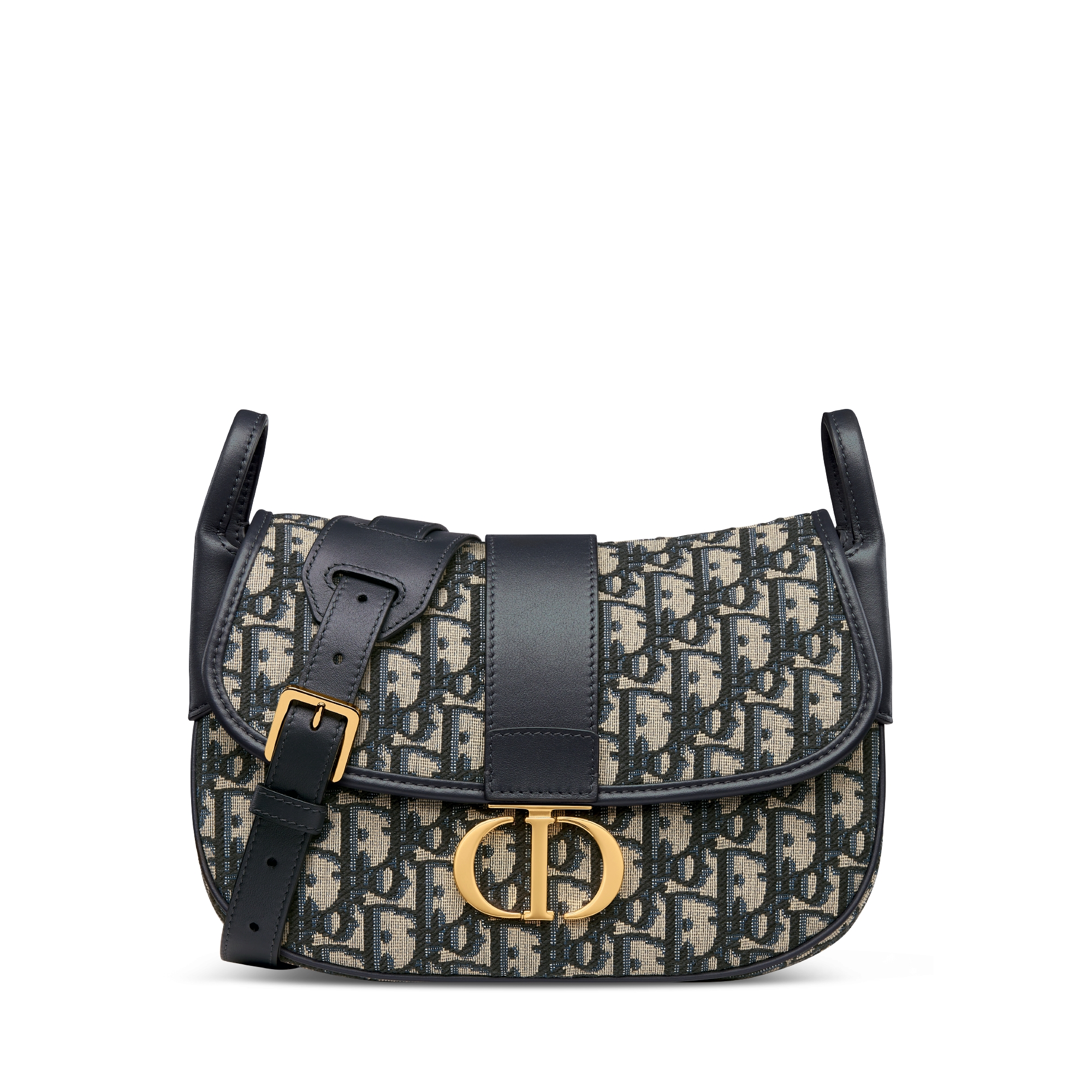 中号 30 Montaigne 学院包 蓝色 Oblique 印花面料 E01