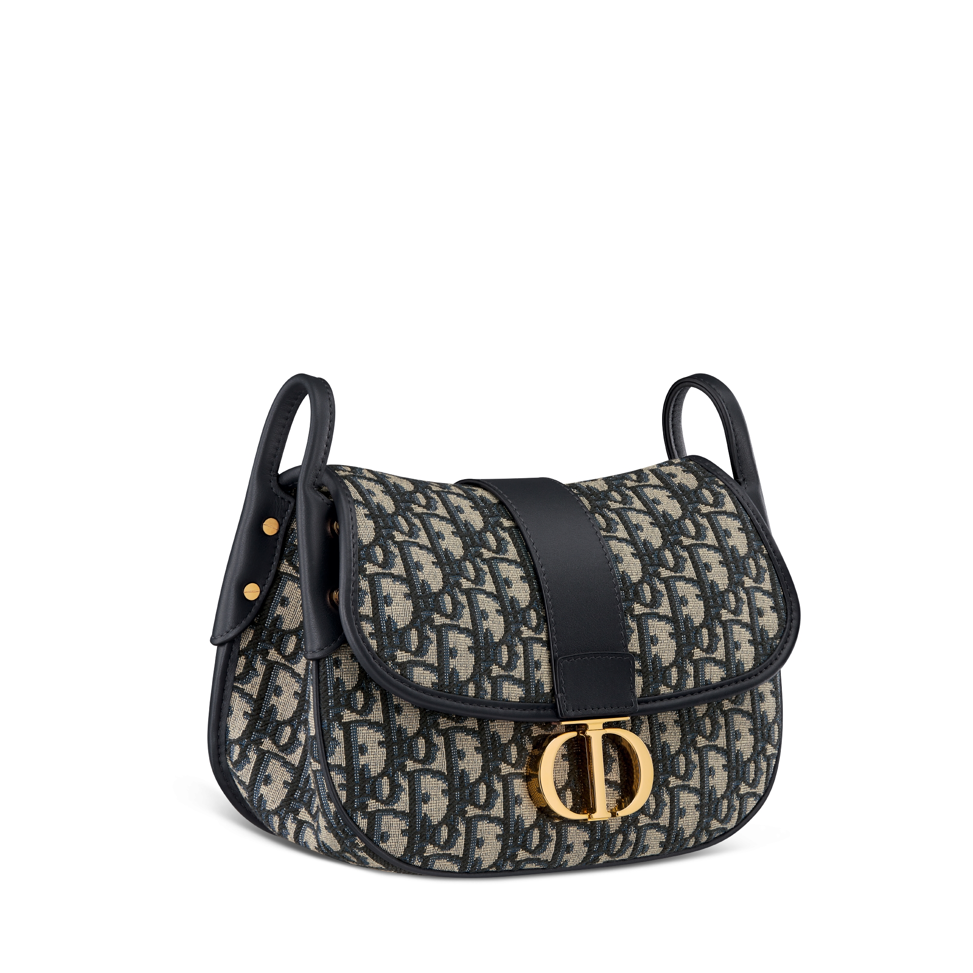 中号 30 Montaigne 学院包 蓝色 Oblique 印花面料 E03