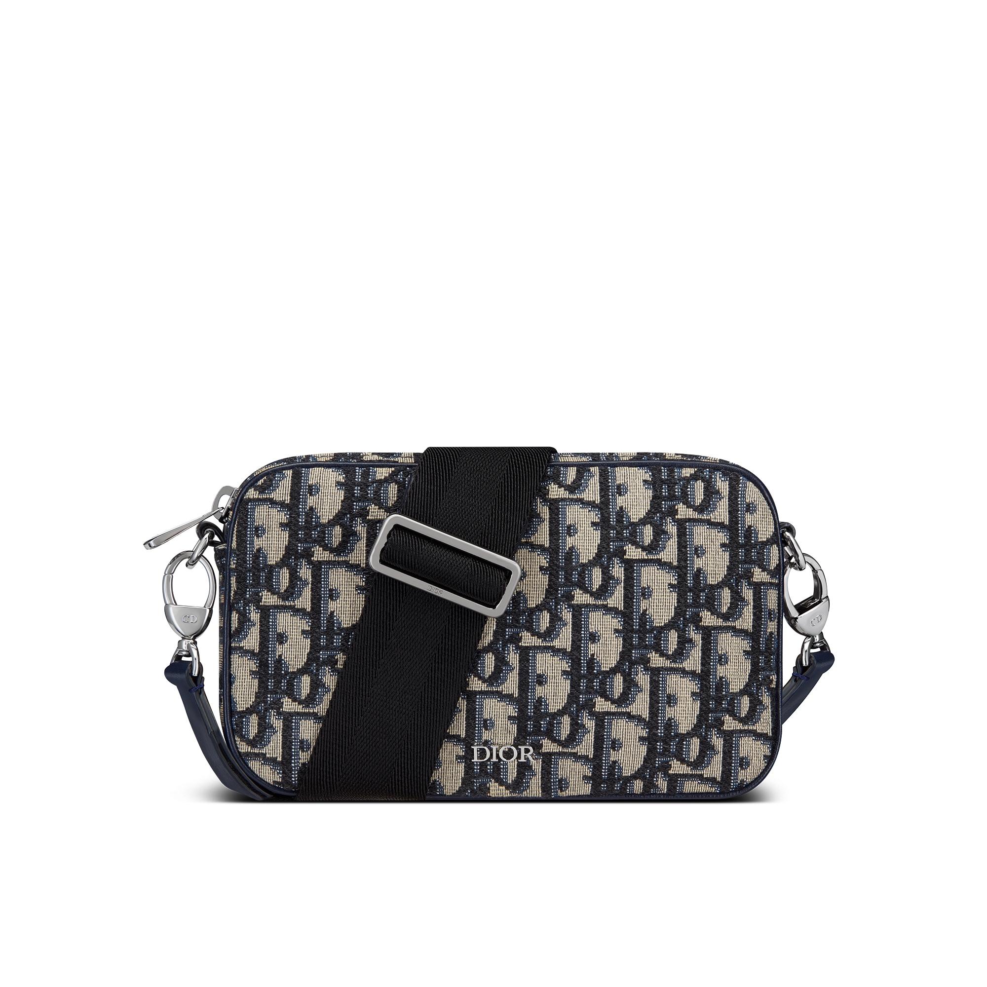 小号儿童多功能手袋 米色和黑色 Oblique 印花面料 E01