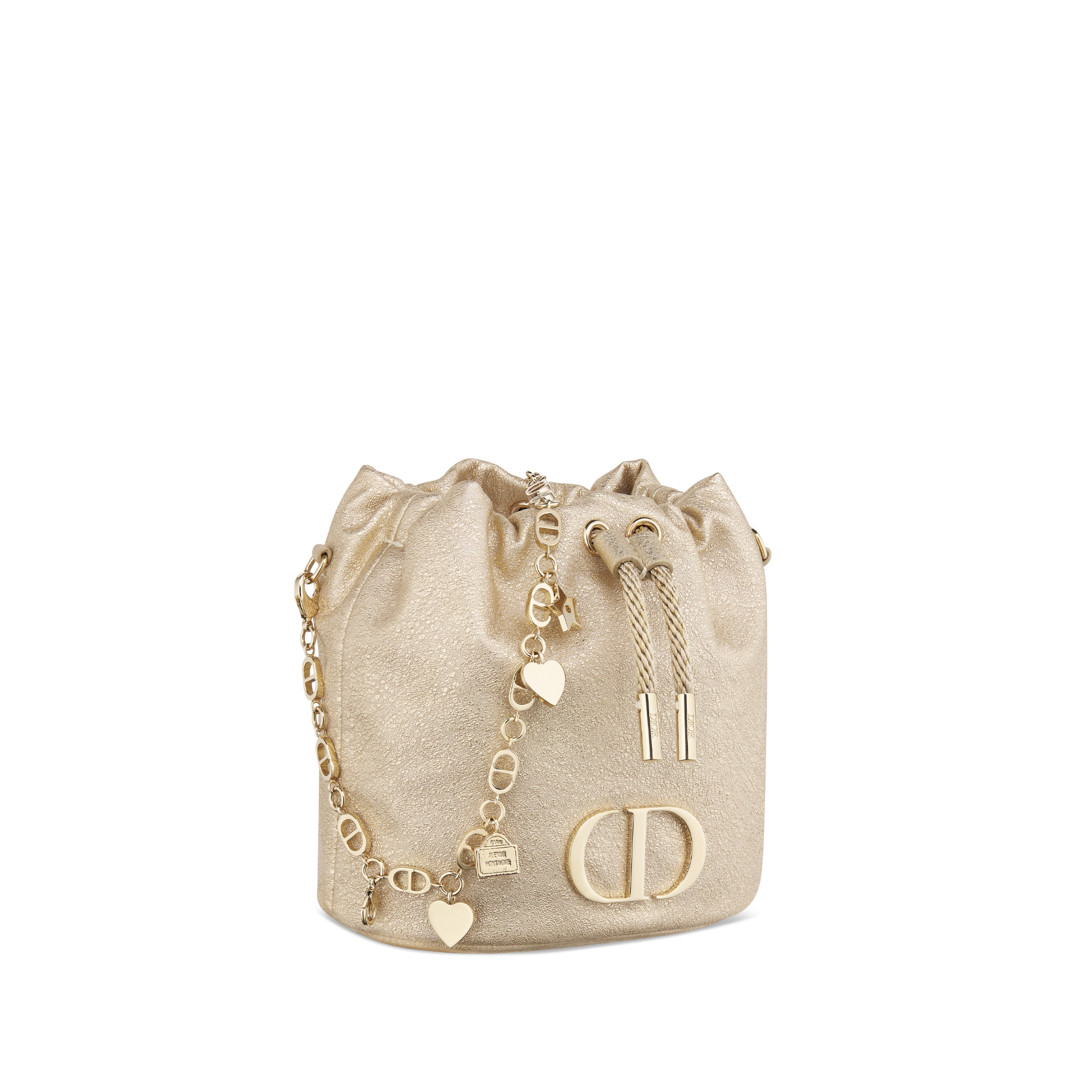 儿童小手袋 金色调金属光泽羊皮革 E03