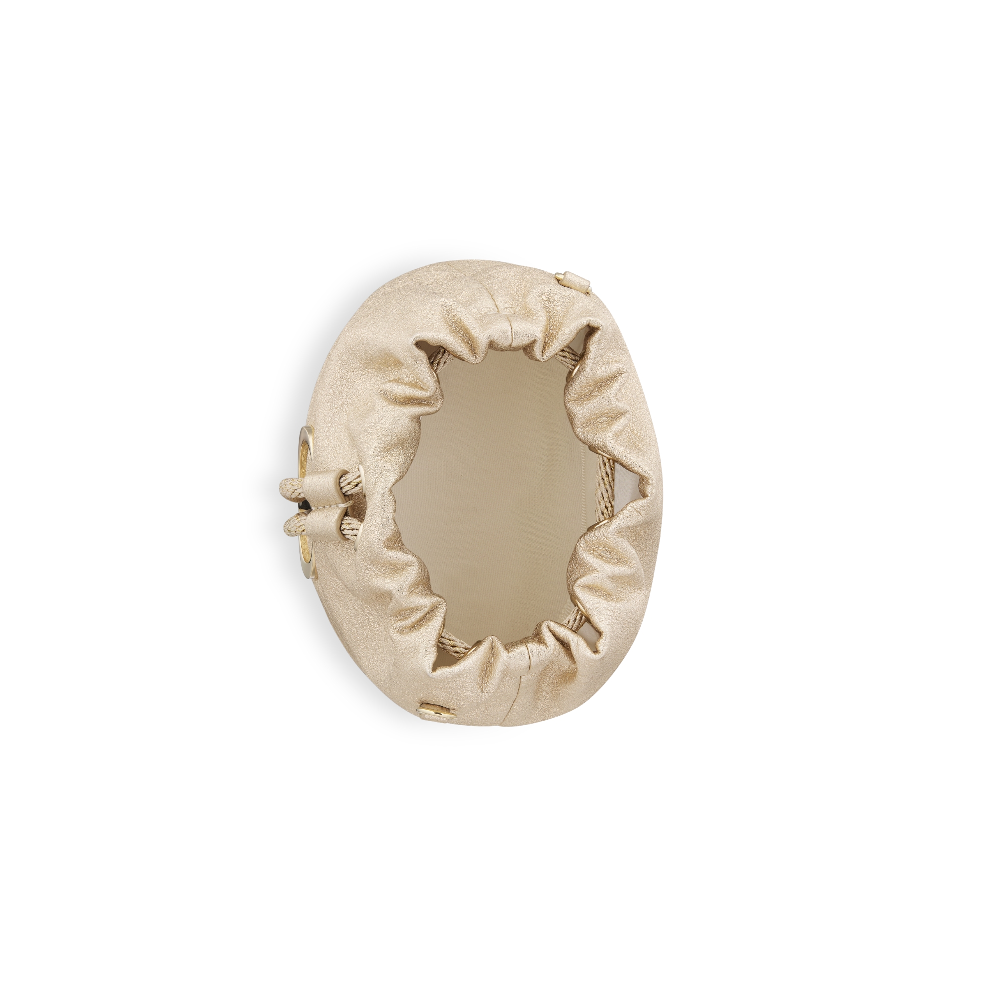 儿童小手袋 金色调金属光泽羊皮革 E06