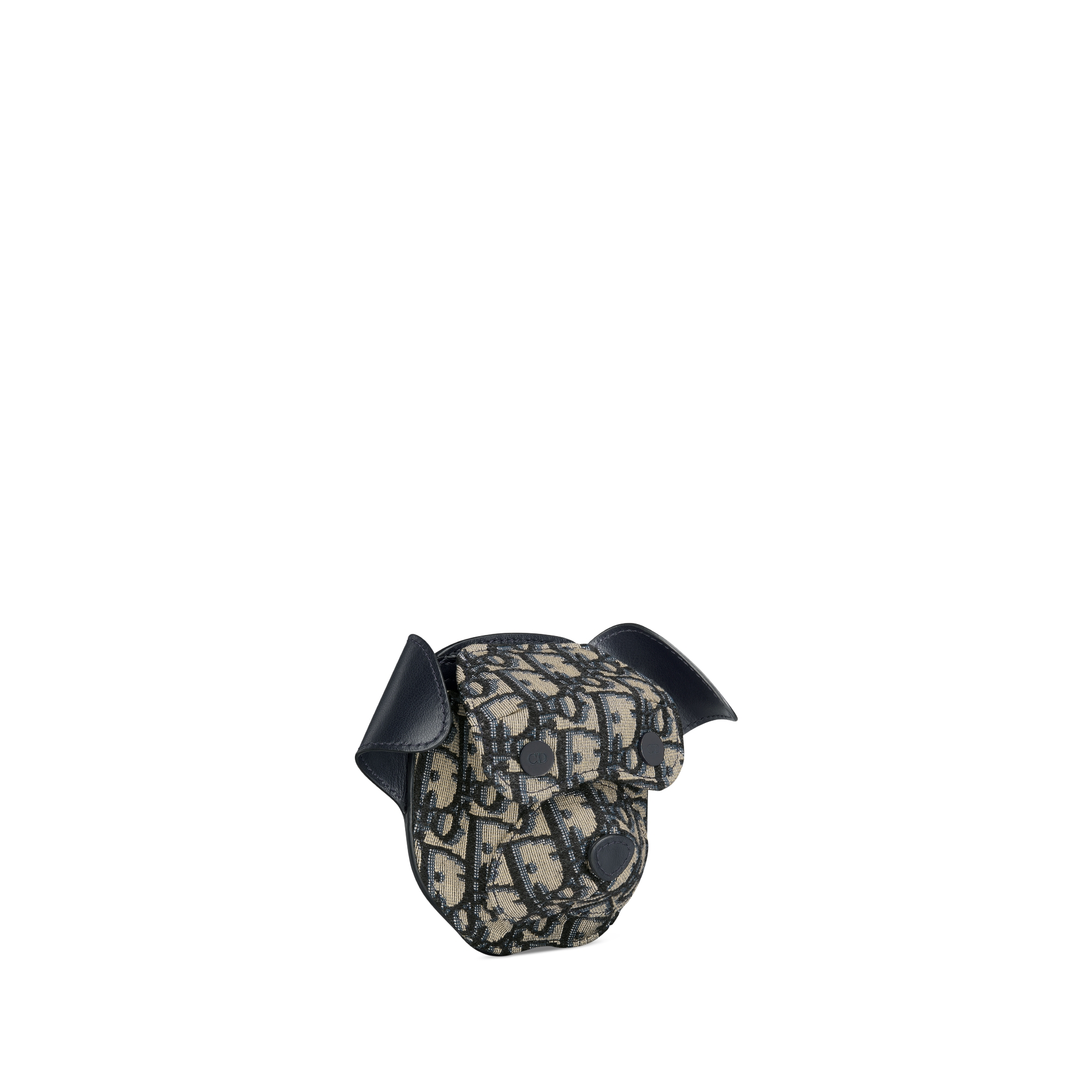 儿童迷你 Bobby 手袋 米色和蓝色 Oblique 印花面料 E03