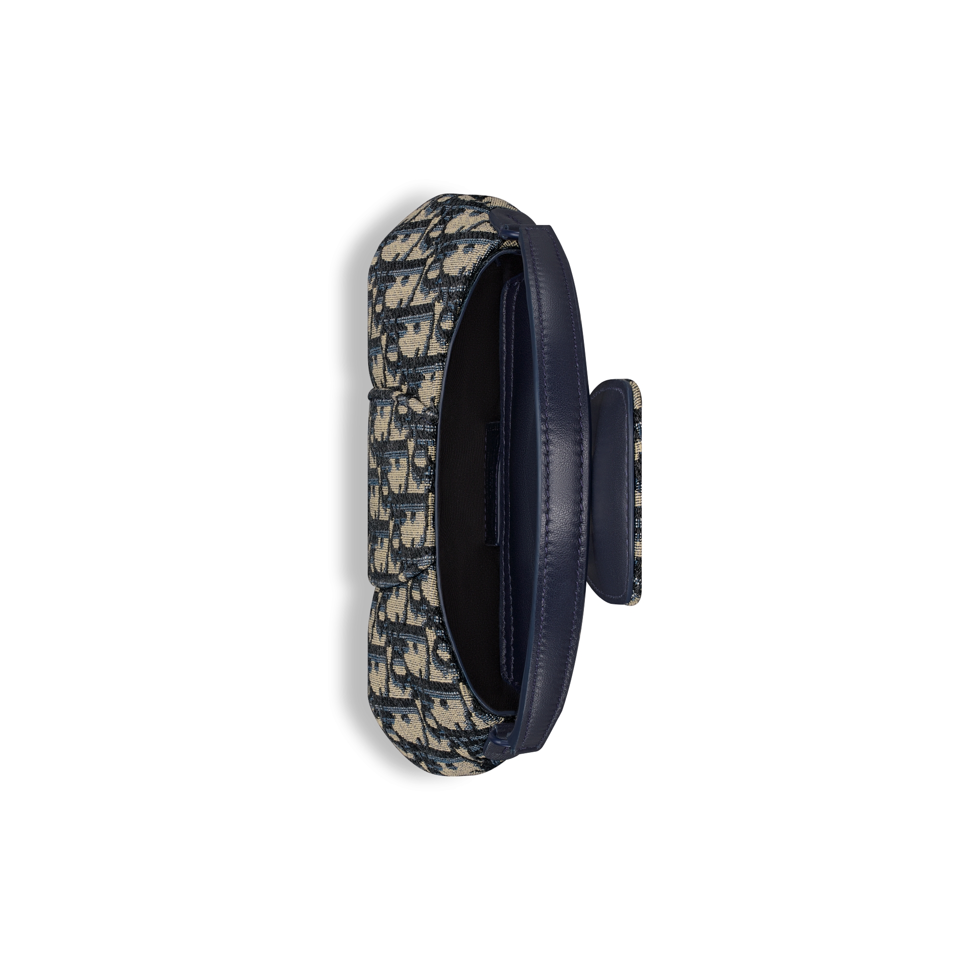 儿童蝴蝶结造型手袋 米色和蓝色 Oblique 印花提花面料 E06