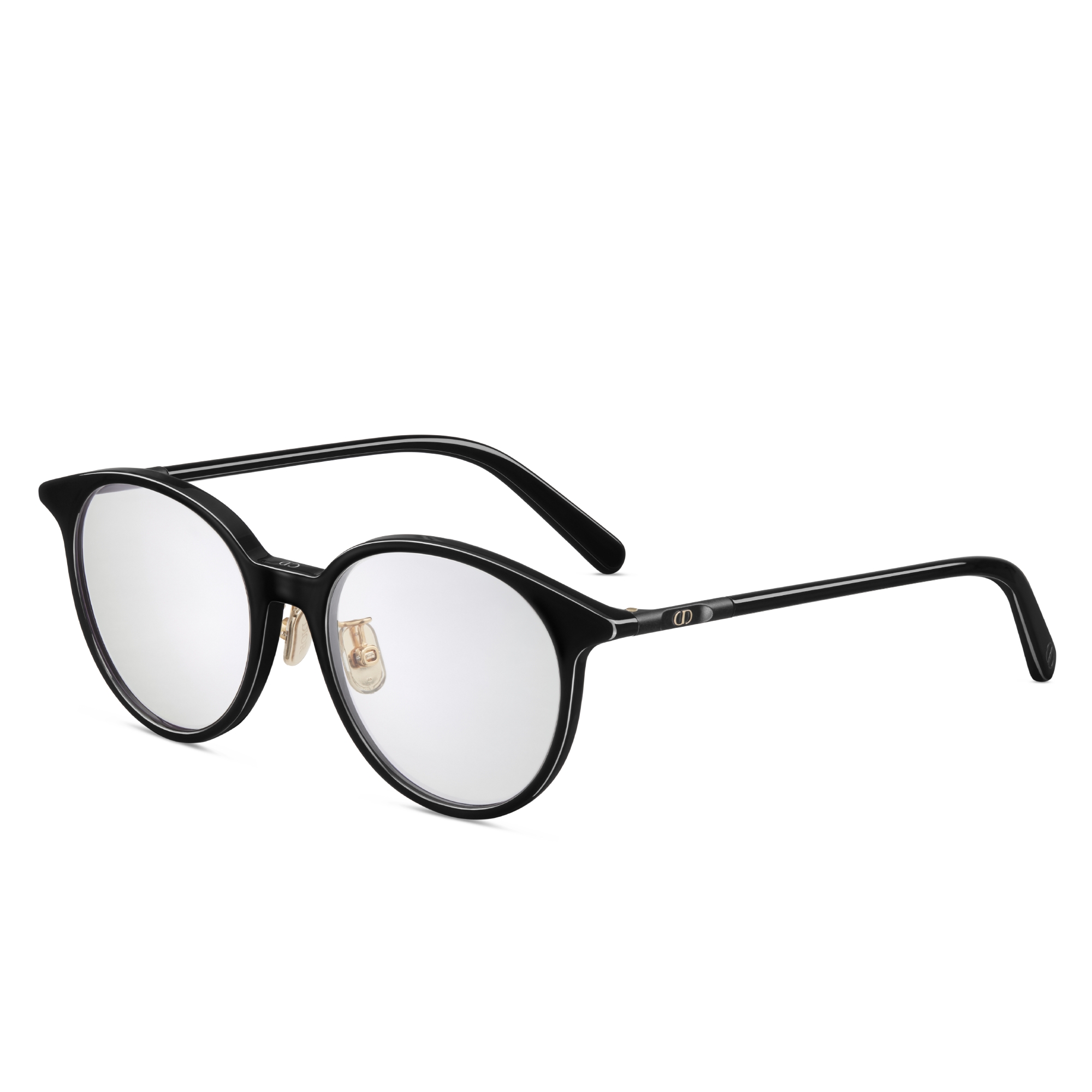 MiniCD R5F 太阳眼镜 黑色圆形镜框防蓝光镜片 E03