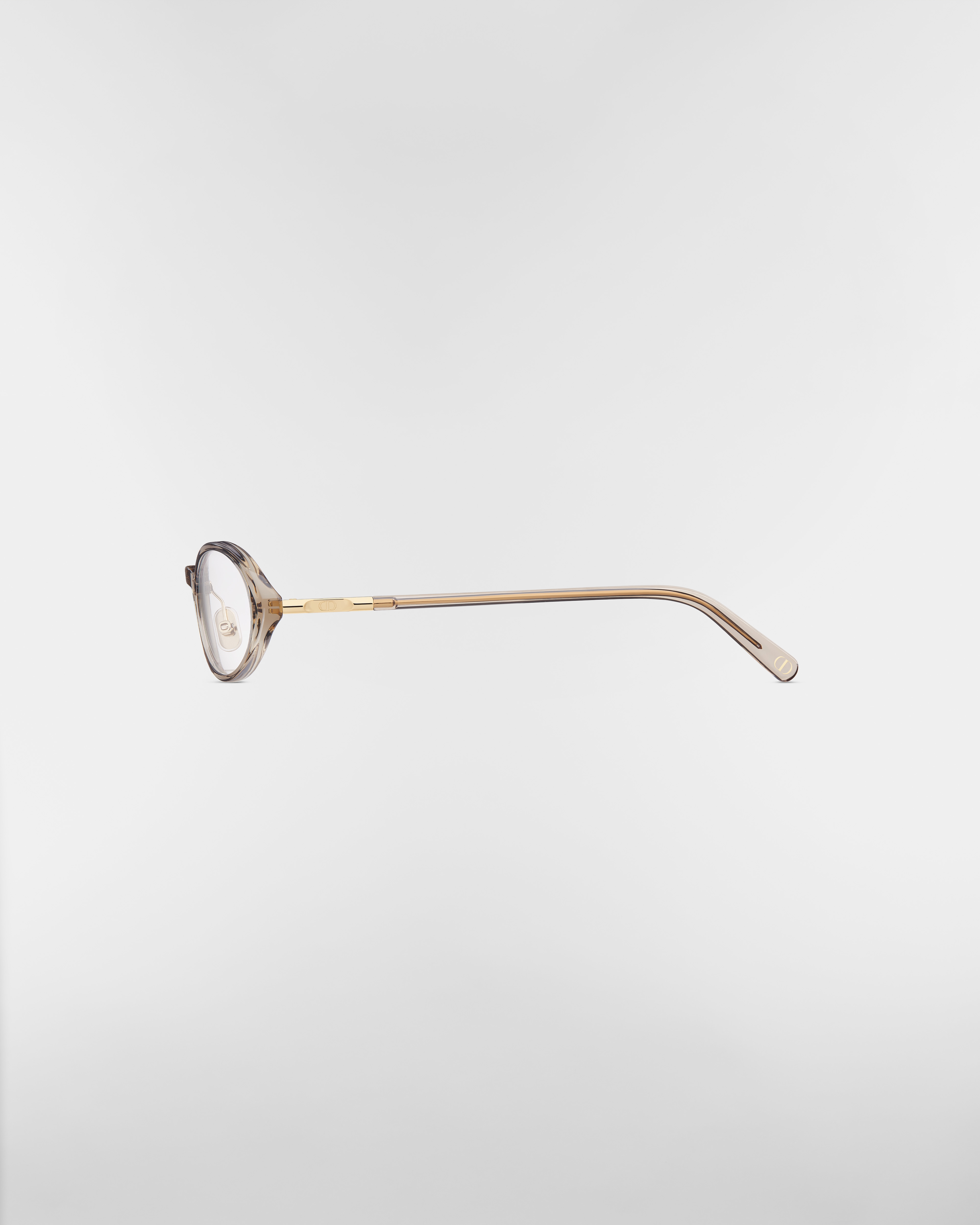 MiniCD R8F 眼镜 橄榄色半透明椭圆形镜框搭配防蓝光镜片 E02