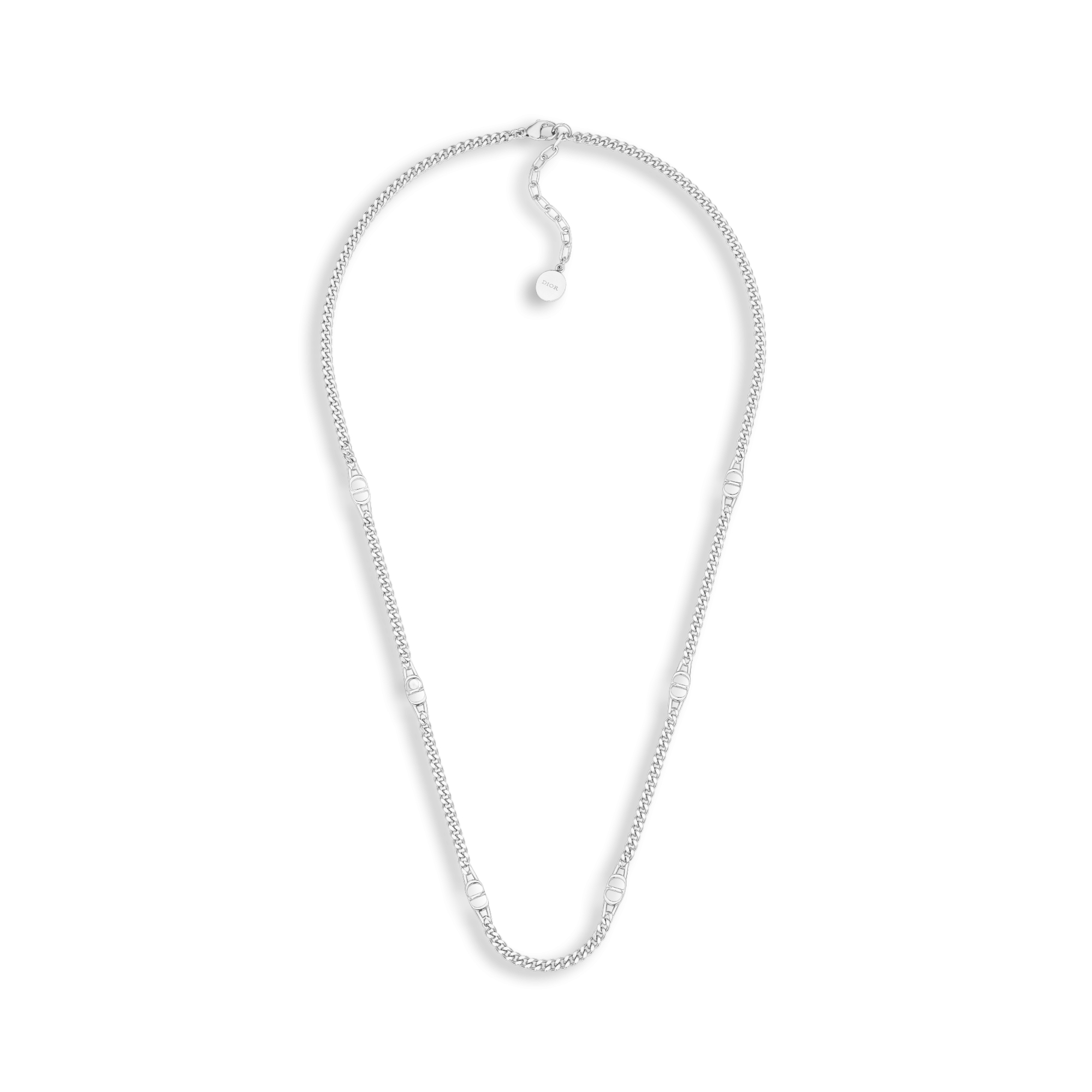 CD Icon 细链环项链 银质 E01