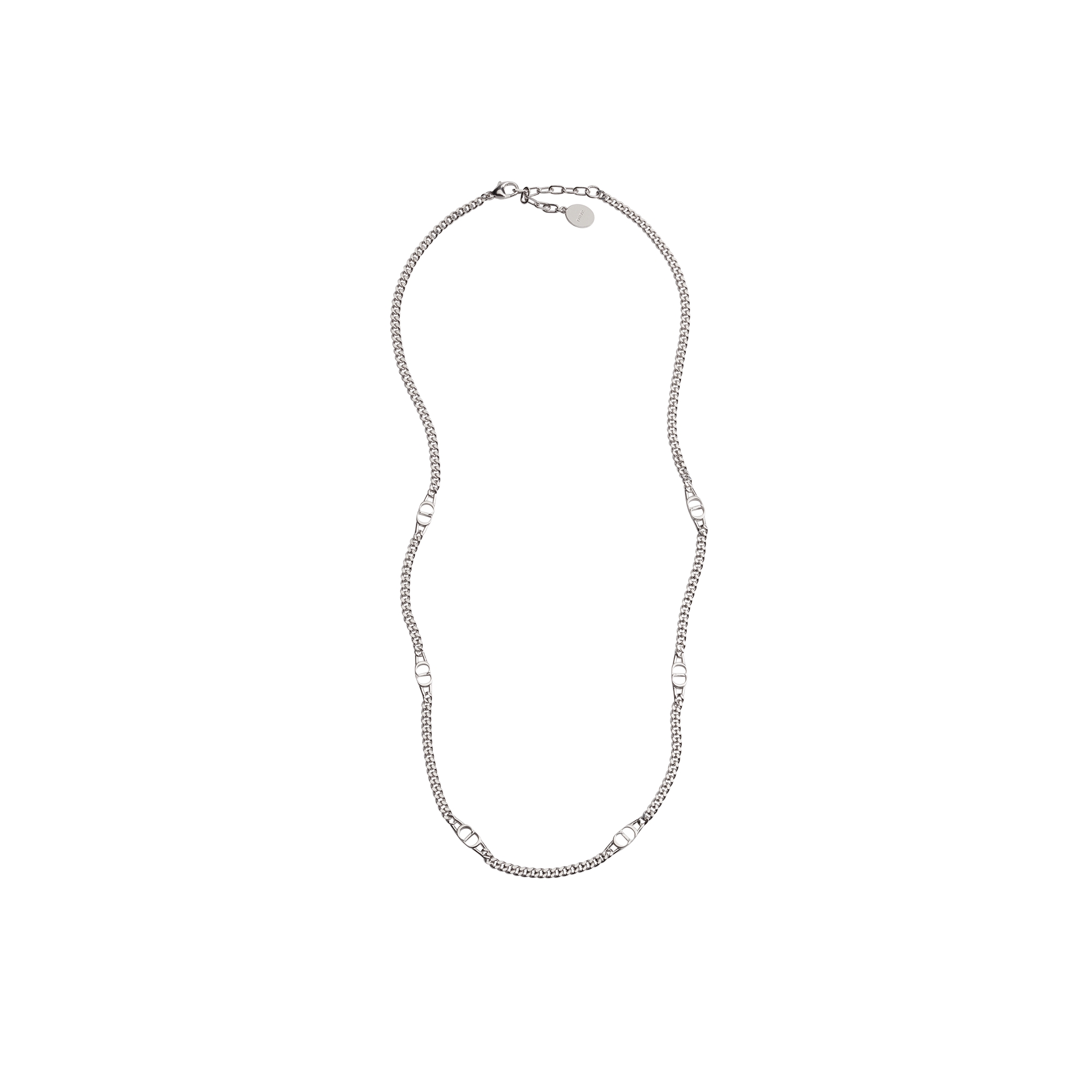 CD Icon 细链环项链 银质 E01