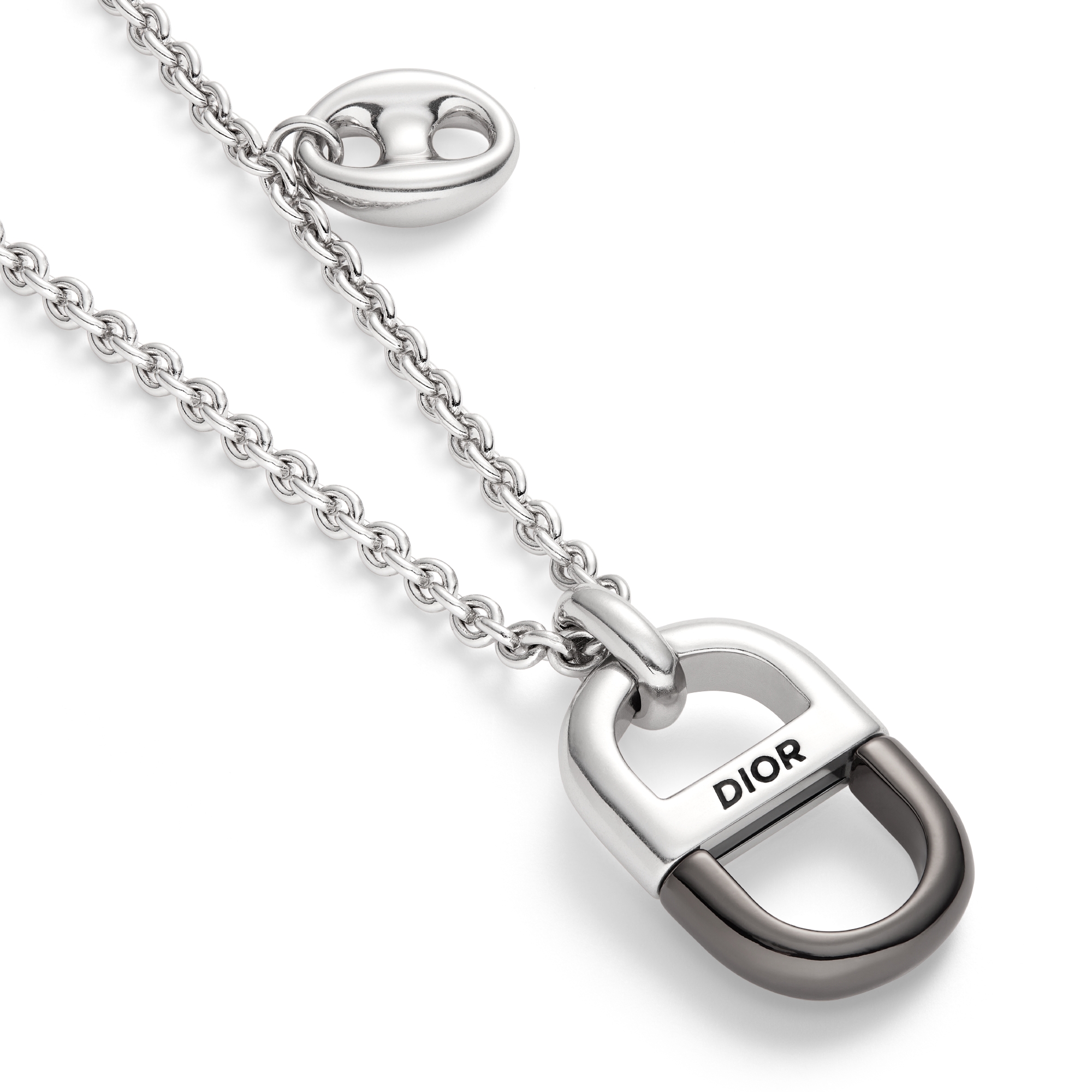 Dior 8 吊坠项链 银色饰面和金属覆层铜合金 E09