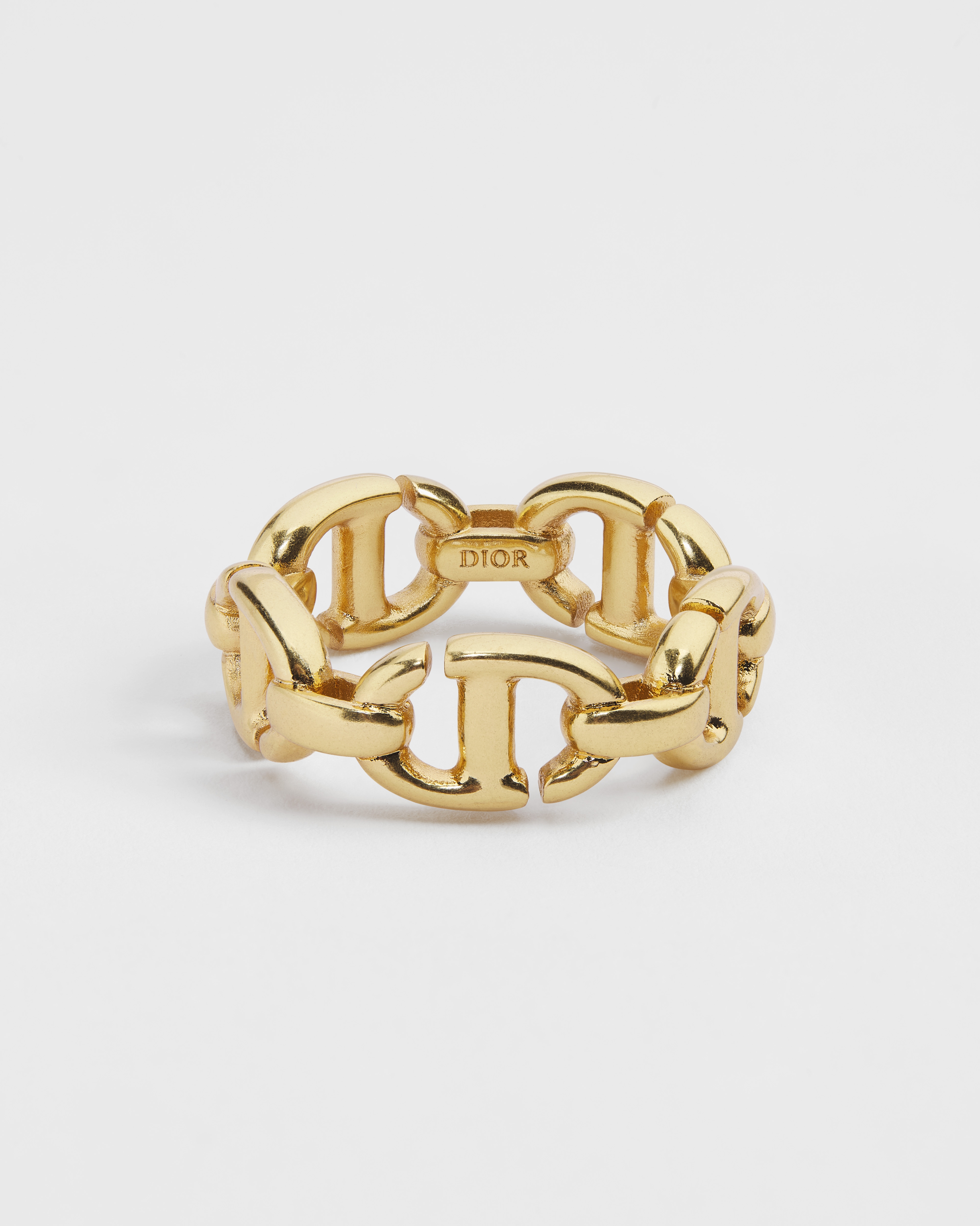 CD Navy 戒指 金色饰面金属 E01