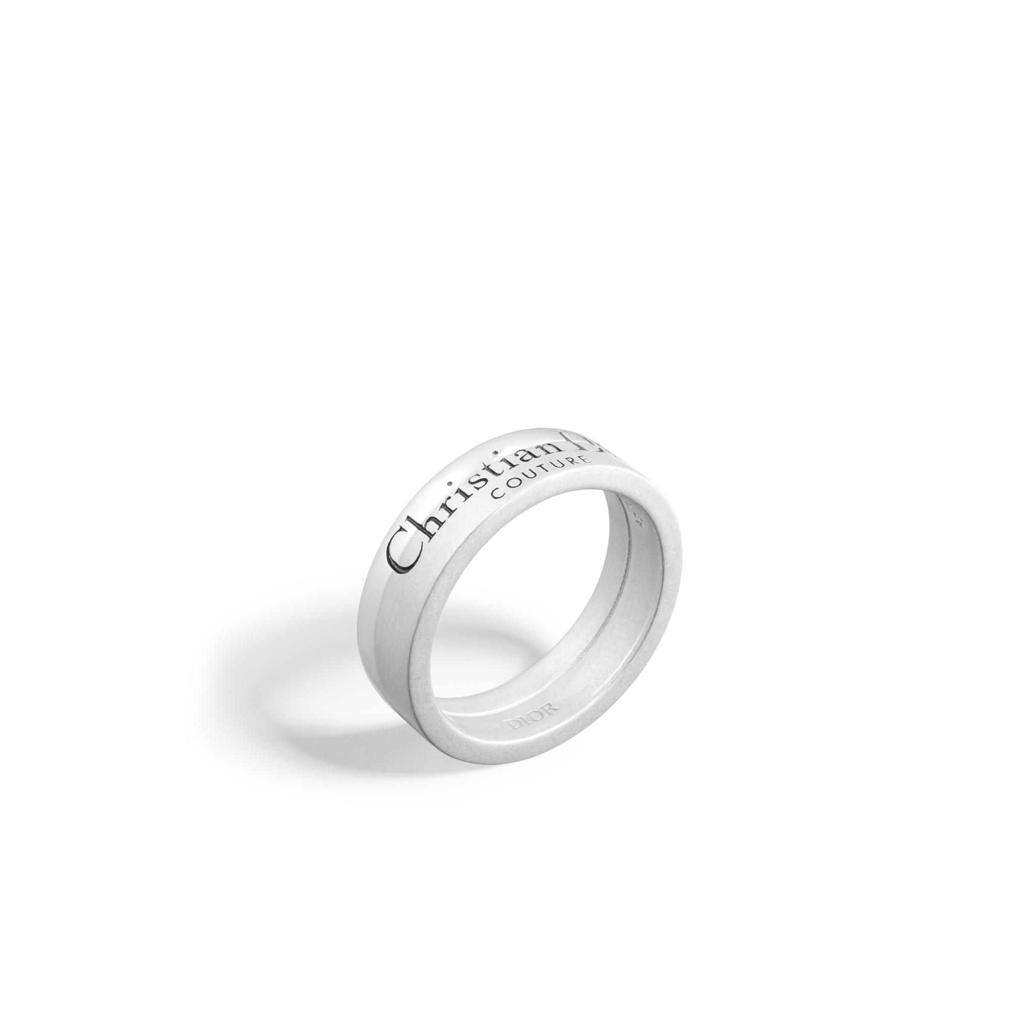 Christian Dior Couture Cut 系列戒指 银质和黑色人工树脂 E03