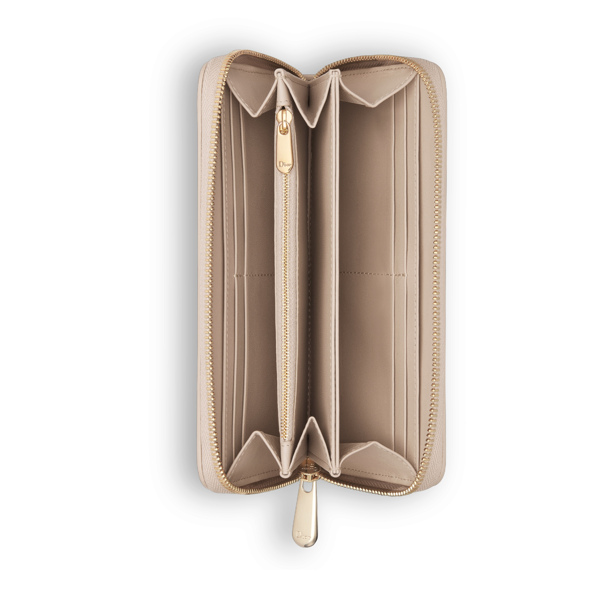 Lady Dior Voyageur 钱包 胭脂米色羊皮革藤格纹 E06