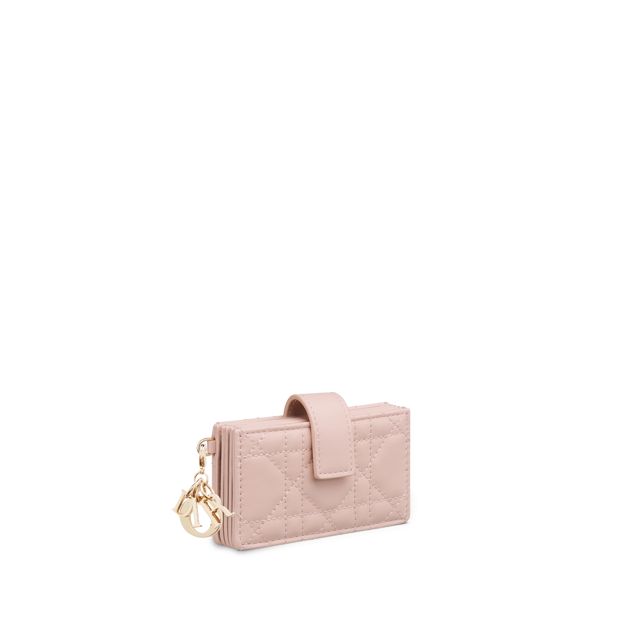 Lady Dior Jasmine 卡夹 胭脂粉色羊皮革藤格纹 E03