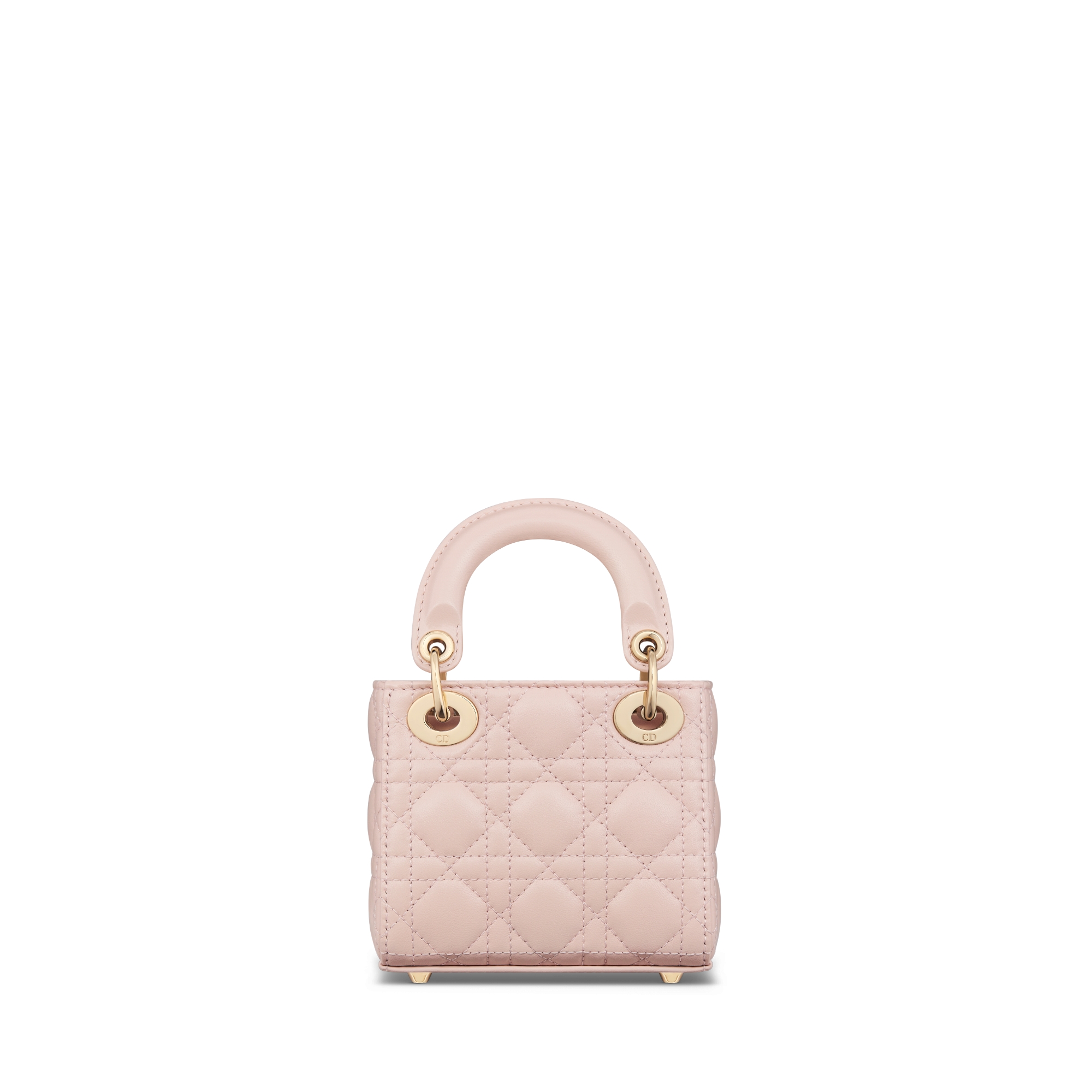 Lady Dior 超迷你手袋 胭脂粉色羊皮革藤格纹 E08