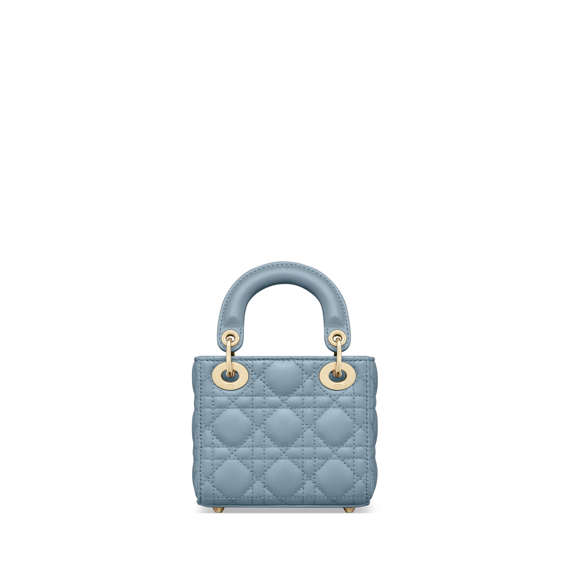 Lady Dior 超迷你手袋 云雾蓝羊皮革藤格纹 E08