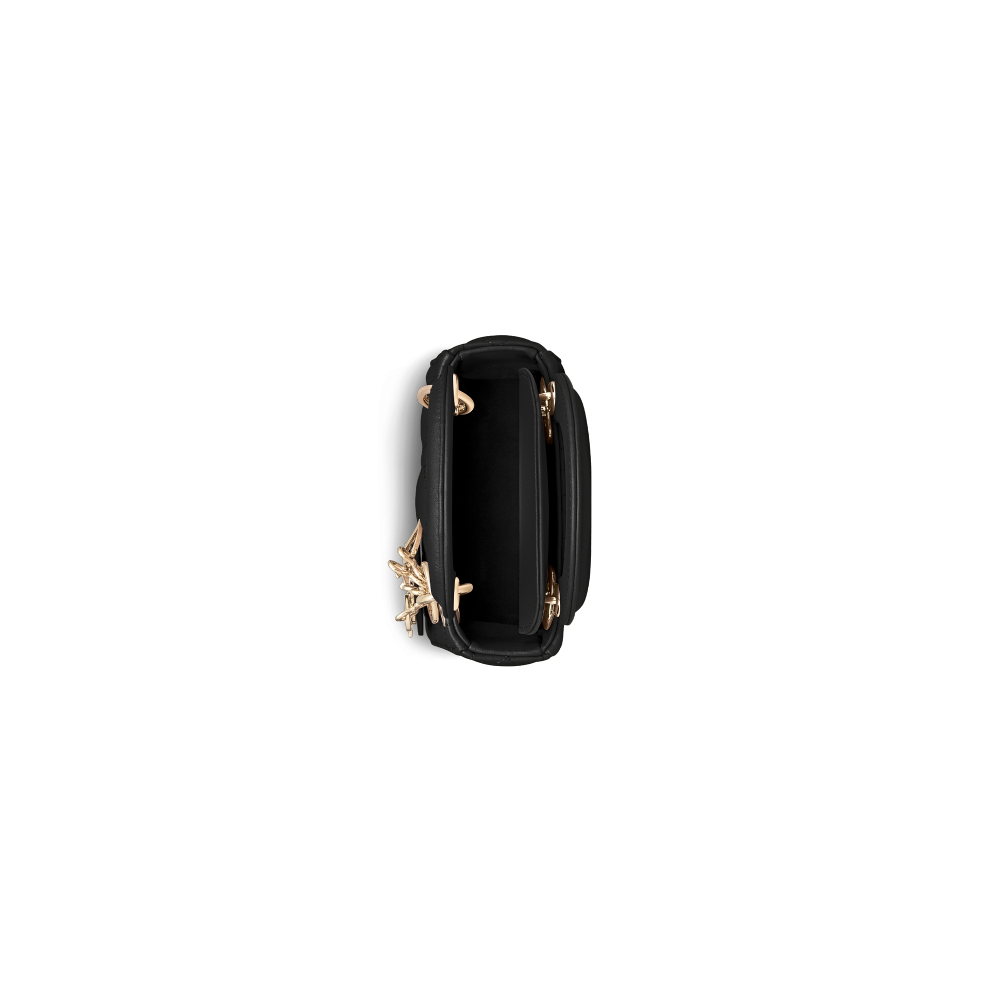 Lady Dior 超迷你手袋 黑色羊皮革藤格纹 E06