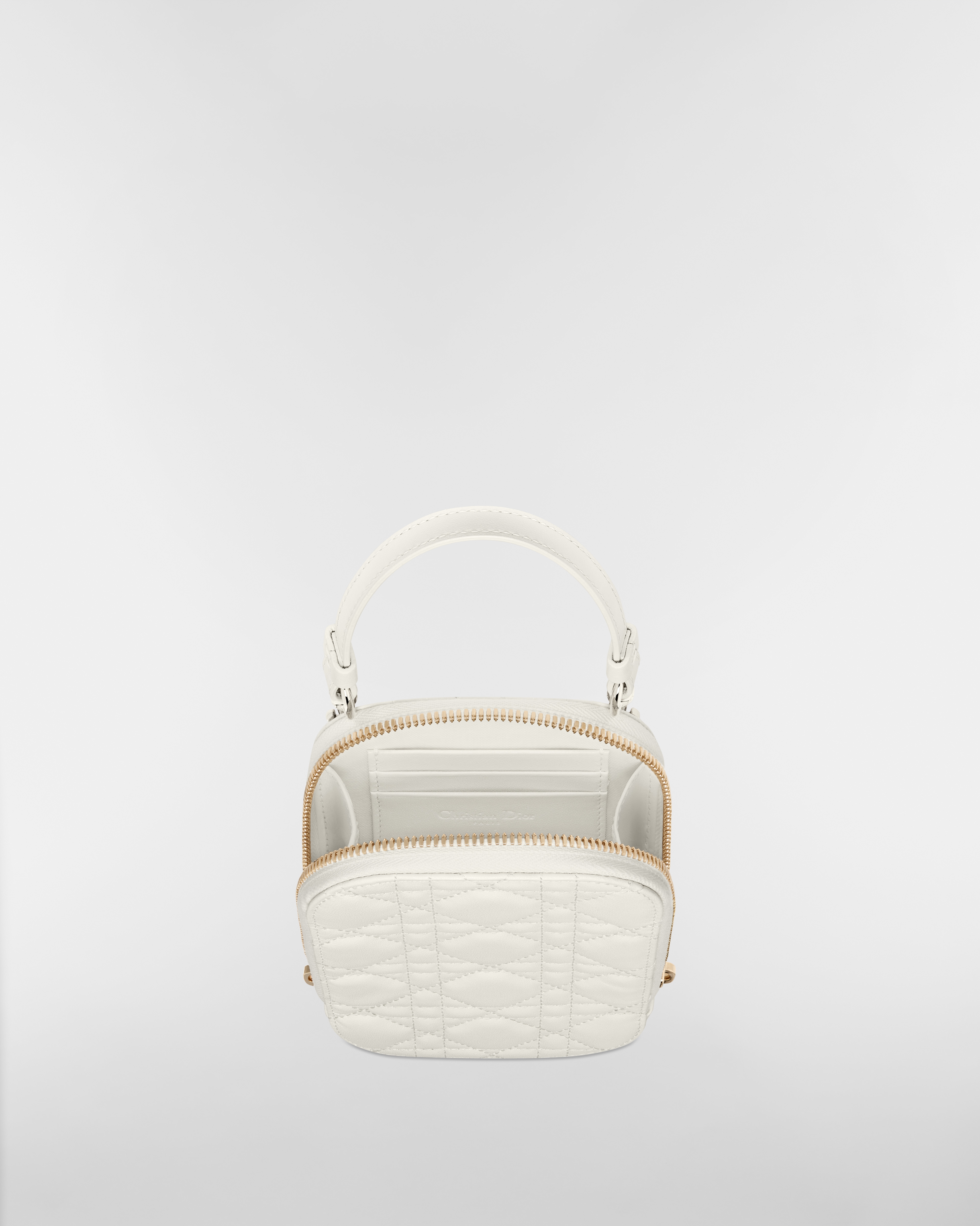 Lady Dior Call'in Dior 手机袋 奶白色羊皮革藤格纹 E06