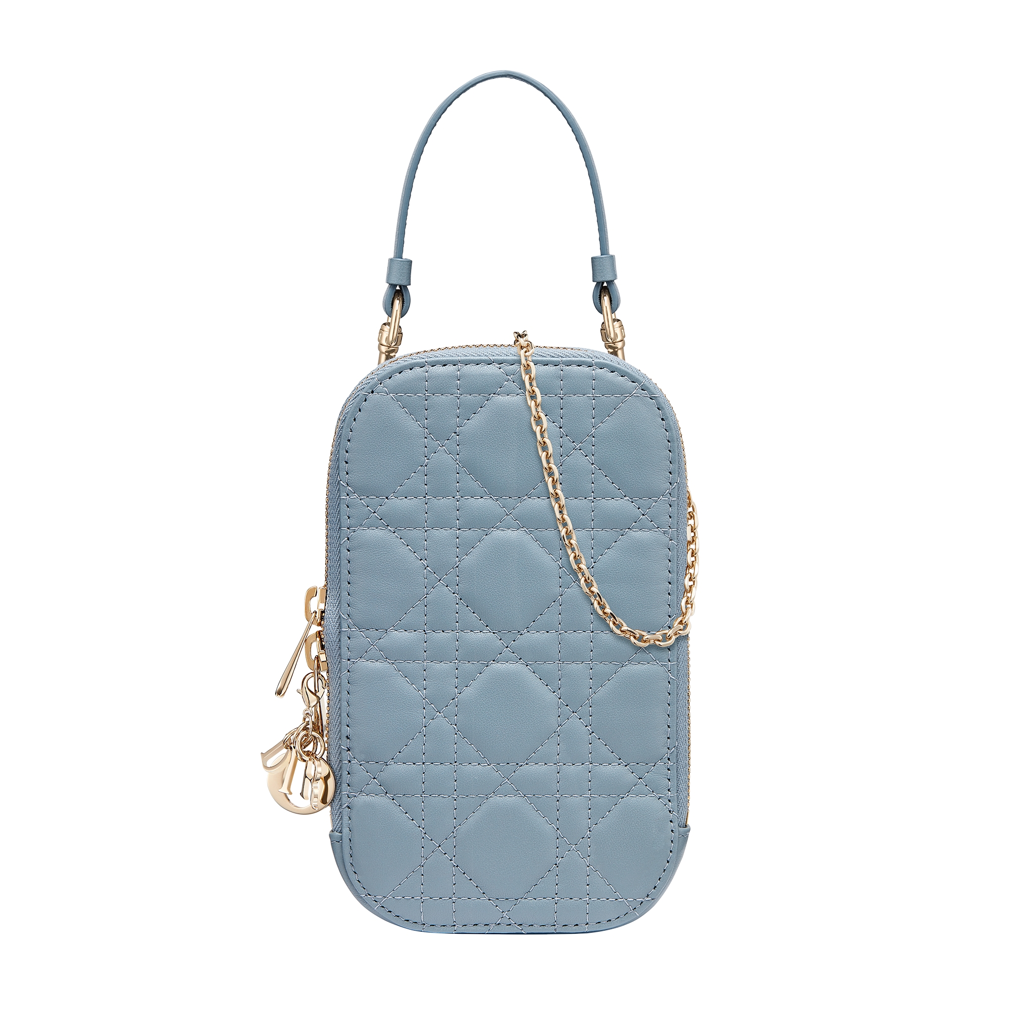  云雾蓝羊皮革藤格纹