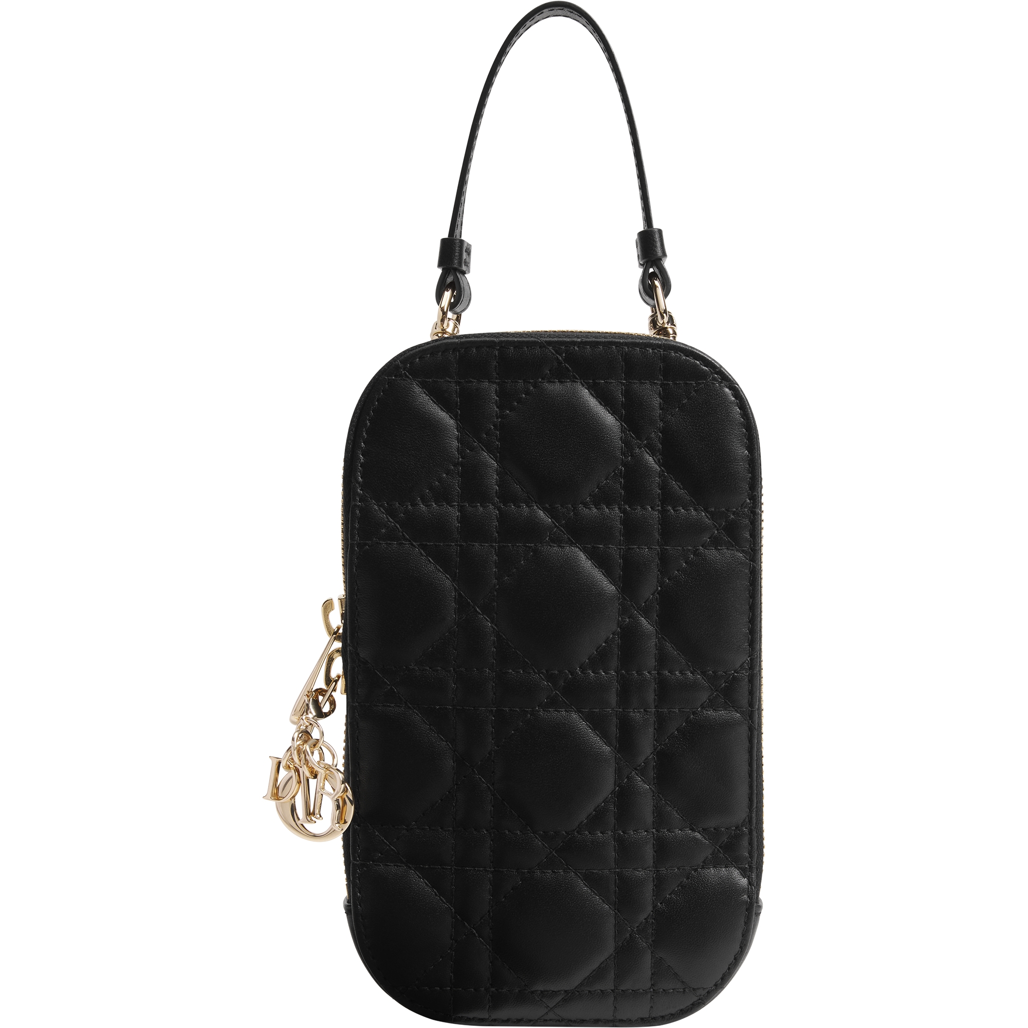  黑色羊皮革藤格纹